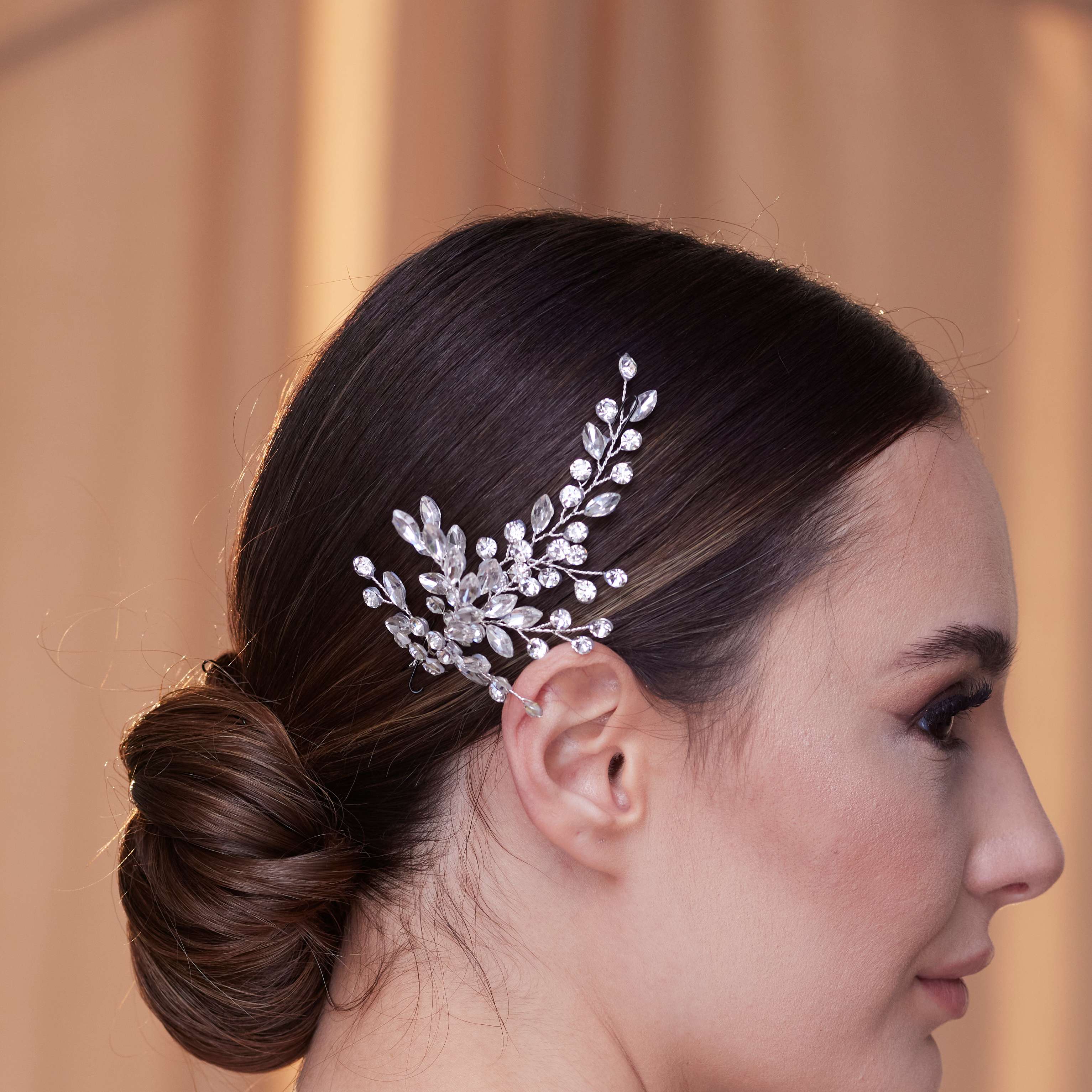 Two-Piece Crystal Beaded Headpiece