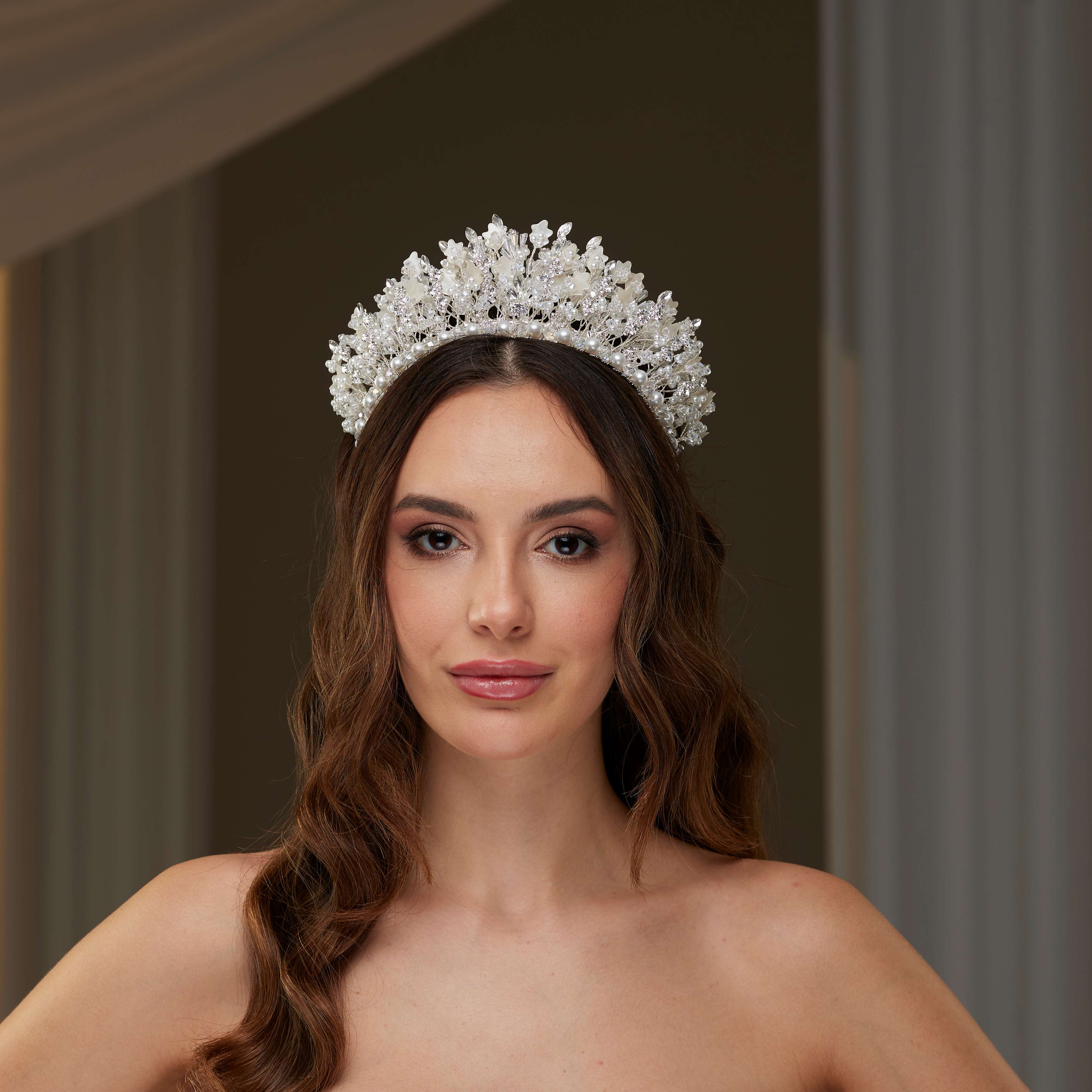 Crystal & Pearl Bridal Tiara