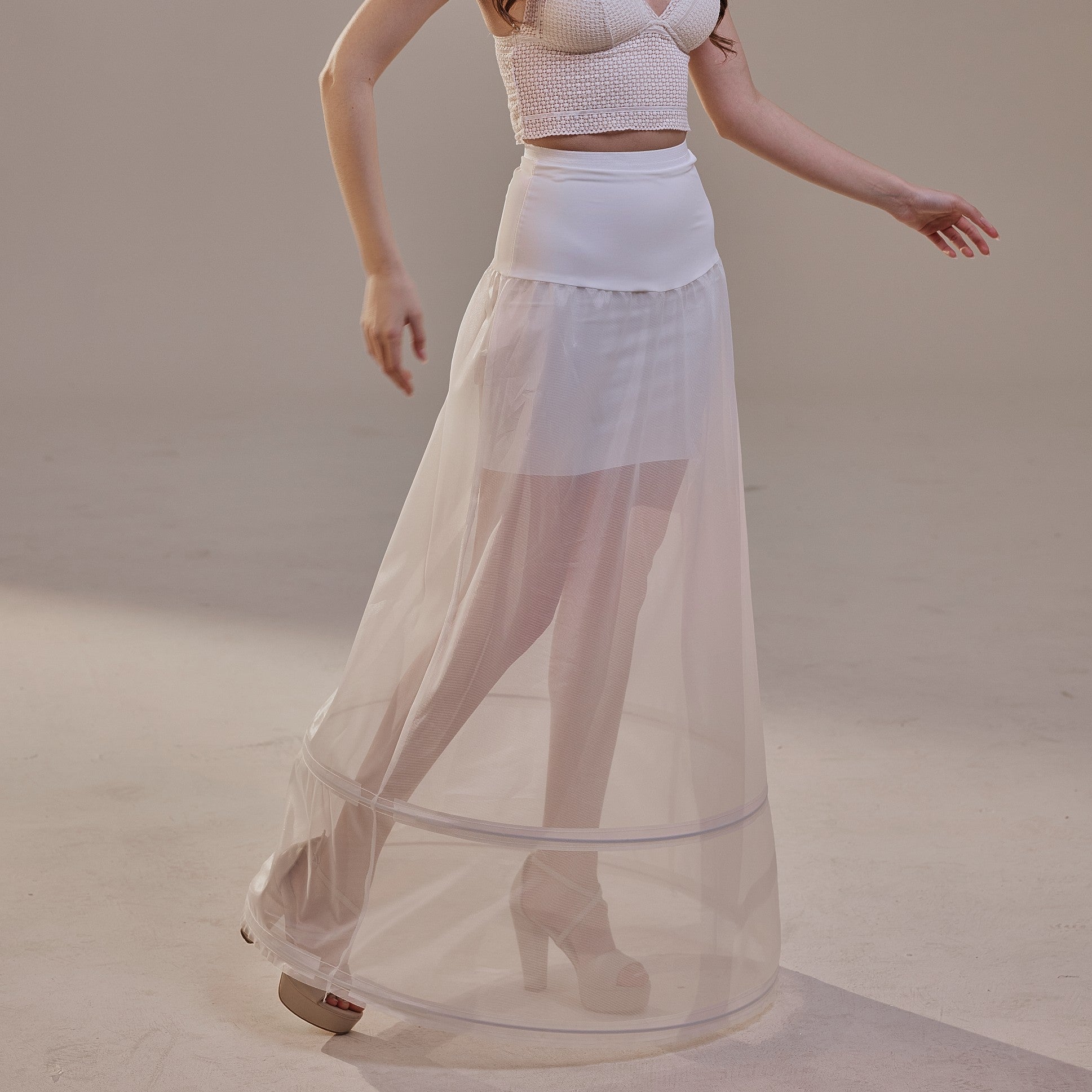 Hoop Skirt, Wedding Dress Underskirt, White Petticoat Skirt Bridal Port Hoop Skirt, Wedding Dress Underskirt, White Petticoat Skirt Bridal Port
