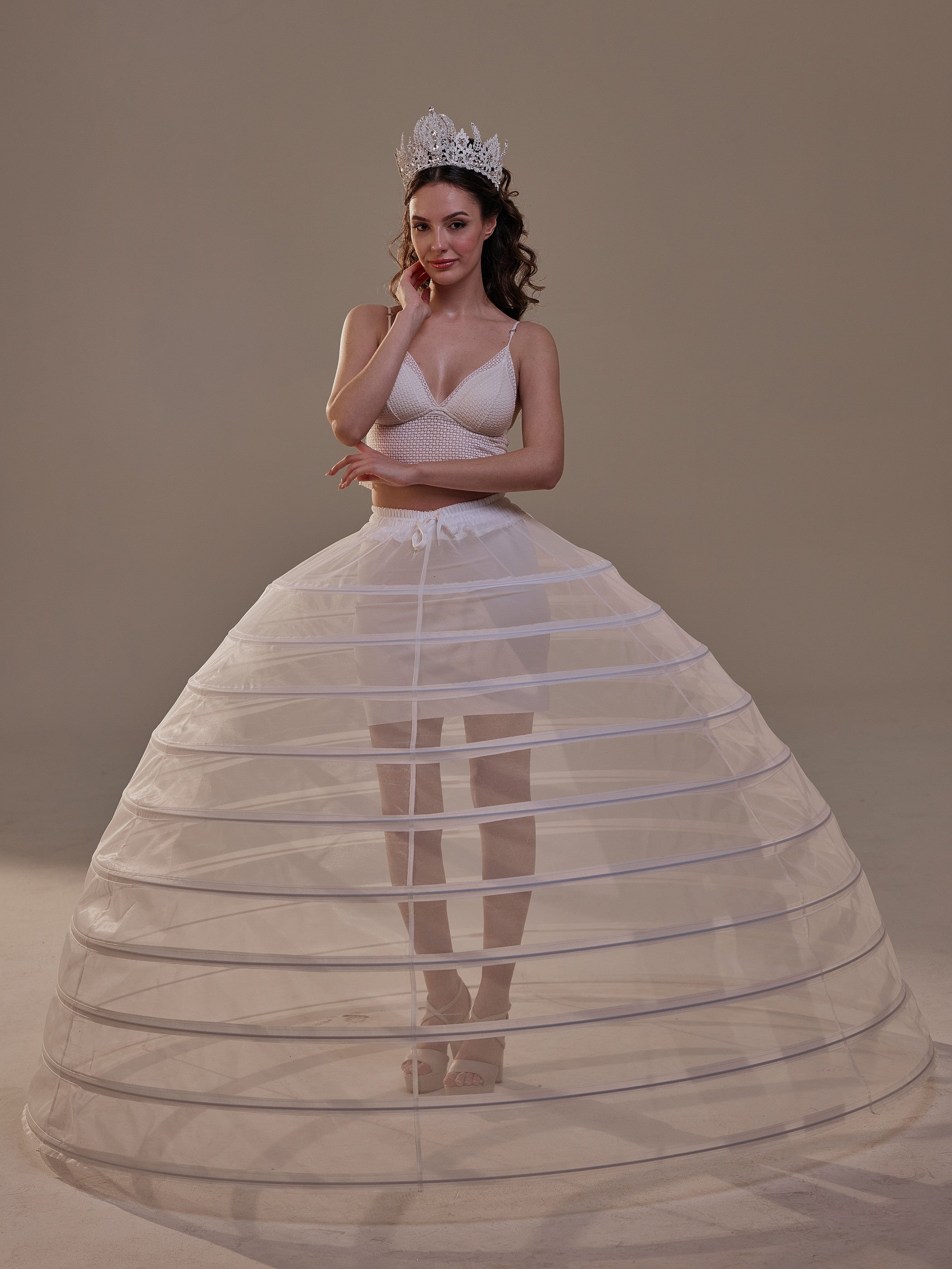 Crinoline Petticoat Skirt ,Hoop Skirt for Ball Gown,  Wedding & Quinceañera Underskirt