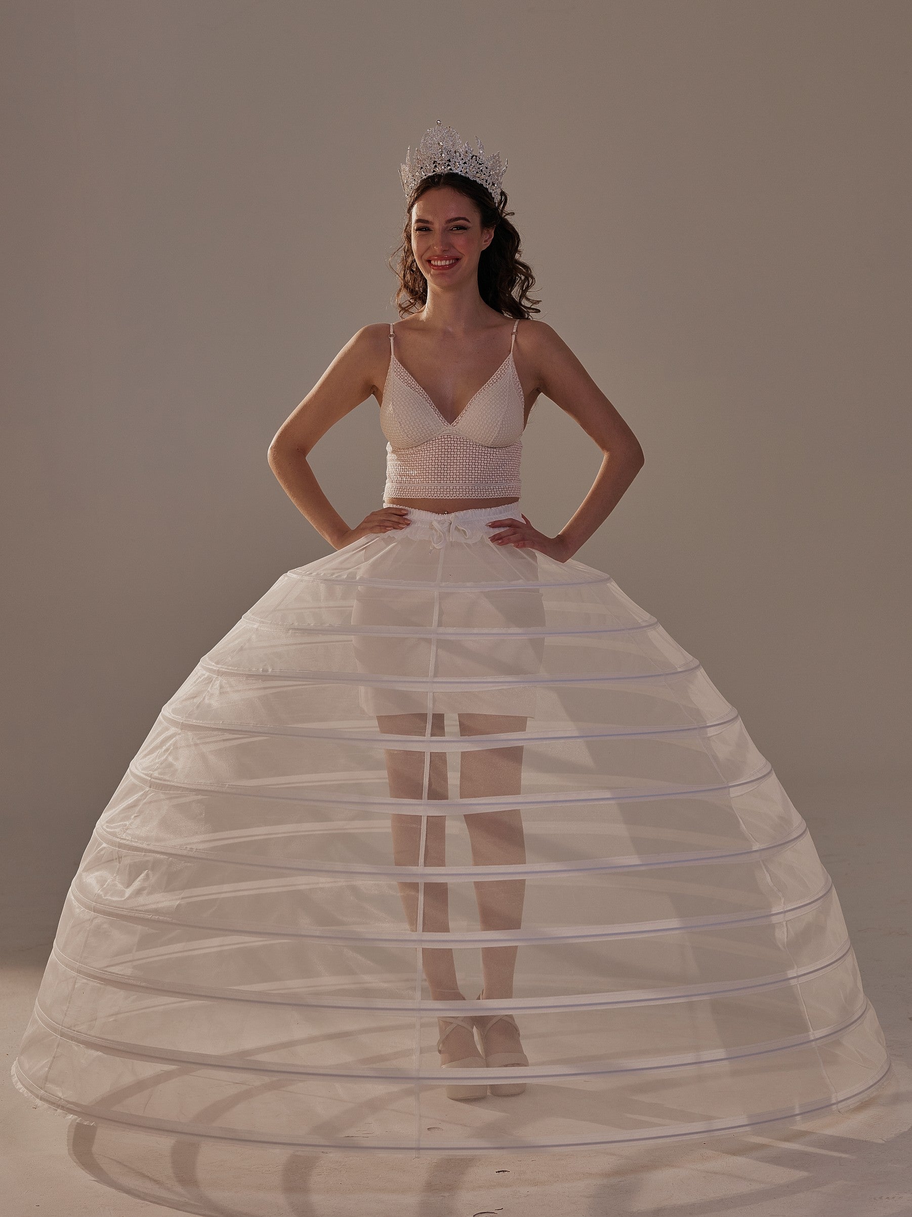 Crinoline Petticoat Skirt ,Hoop Skirt for Ball Gown,  Wedding & Quinceañera Underskirt