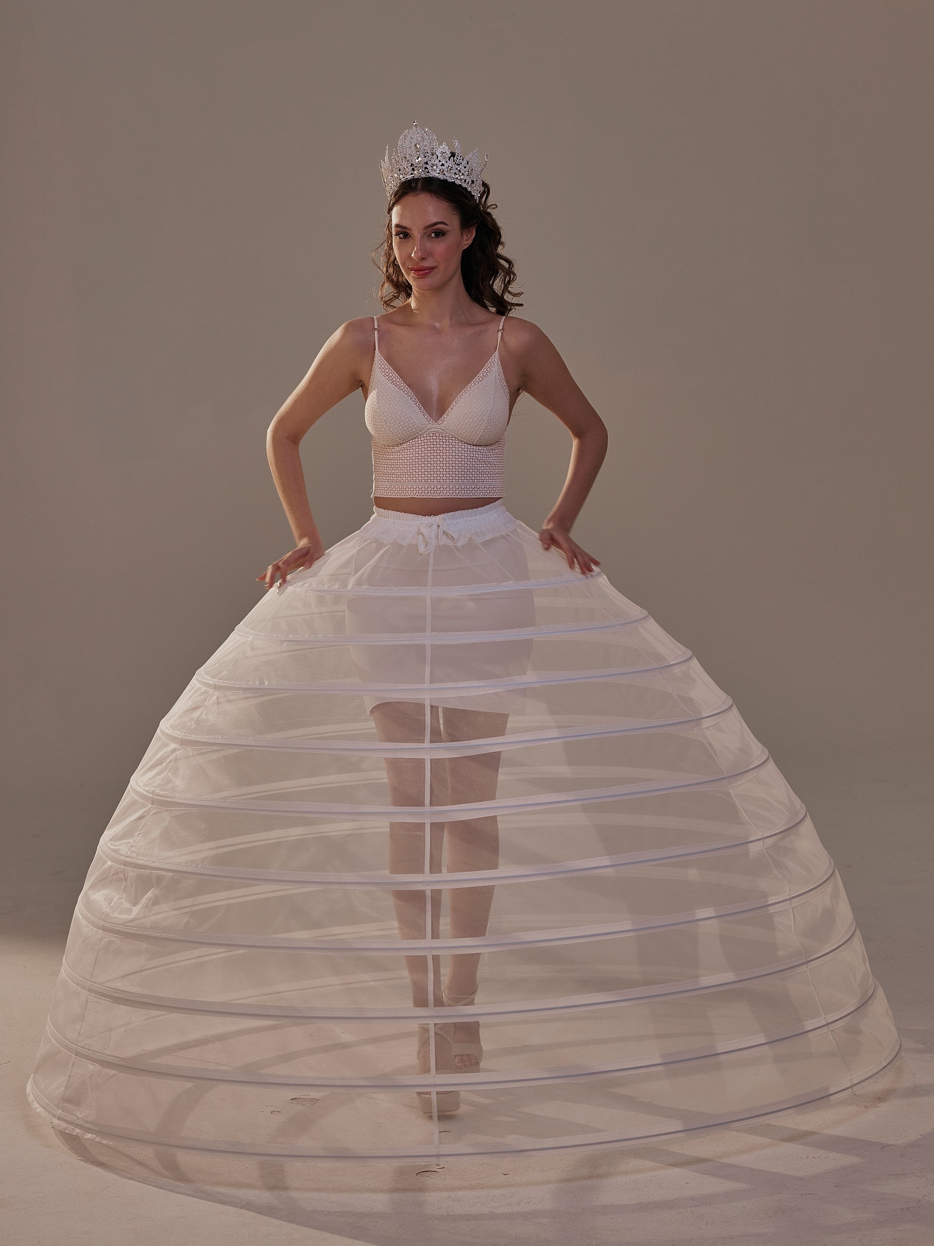 Crinoline Petticoat Skirt ,Hoop Skirt for Ball Gown,  Wedding & Quinceañera Underskirt