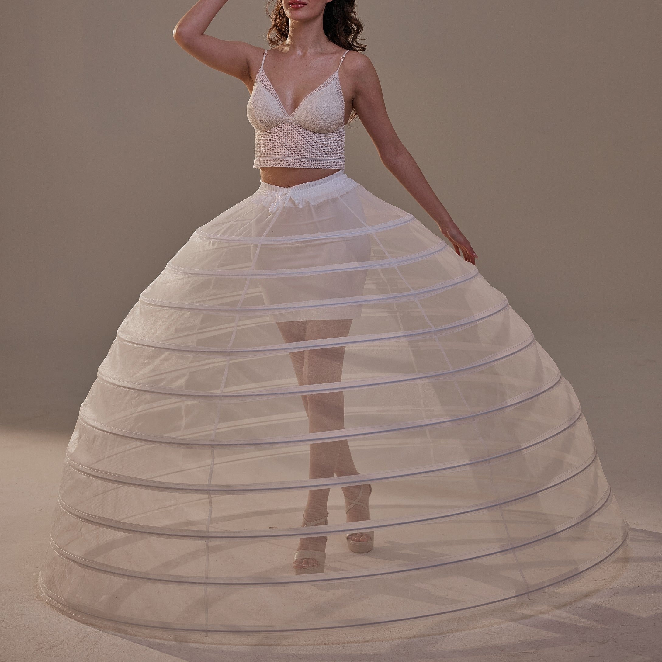 Crinoline Petticoat Skirt ,Hoop Skirt for Ball Gown,  Wedding & Quinceañera Underskirt