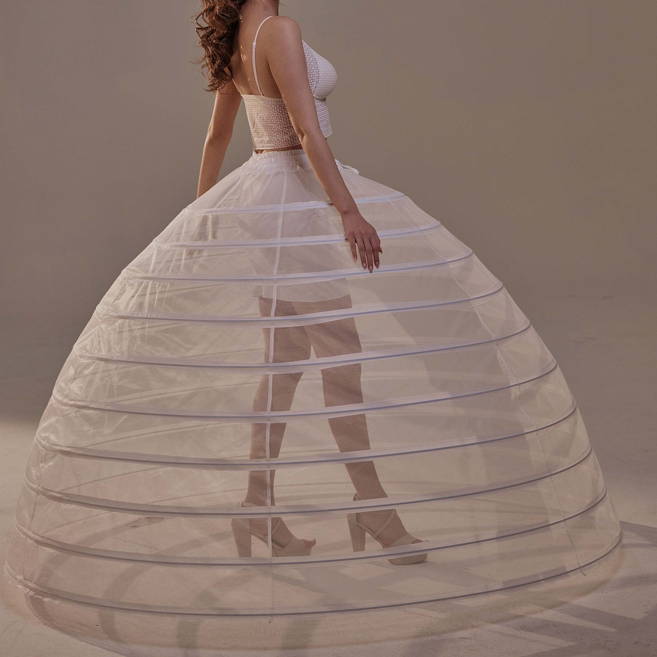 Crinoline Petticoat Skirt ,Hoop Skirt for Ball Gown,  Wedding & Quinceañera Underskirt
