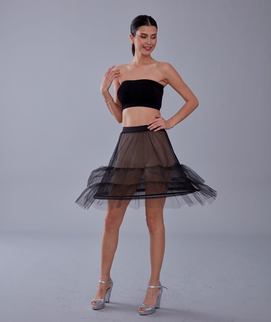 underskirts for short dresses NOLORIA 18.9" Short Petticoat Skirt Fluffy Crinoline Underskirt for Women