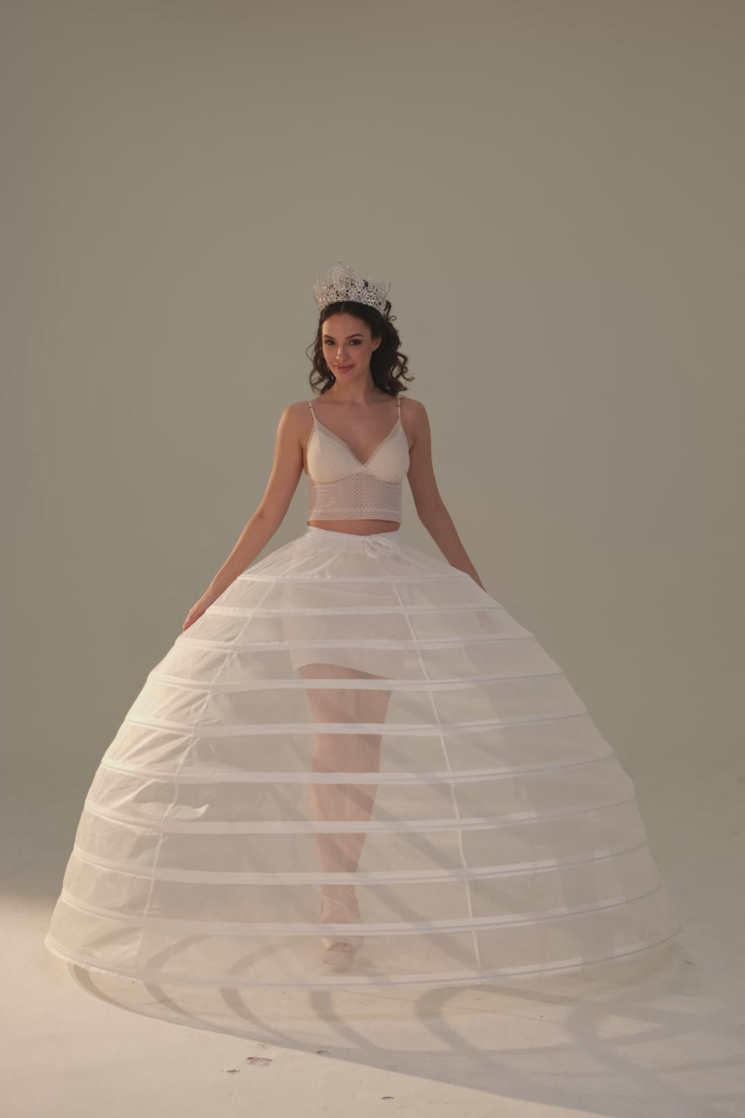 Crinoline Petticoat Skirt ,Hoop Skirt for Ball Gown,  Wedding & Quinceañera Underskirt