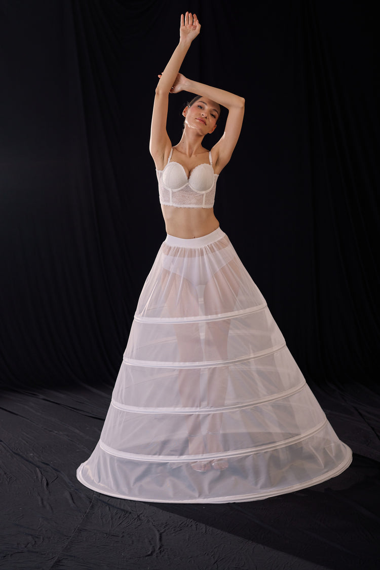 Tulle Underskirt, White Bridal Hoop Skirt Petticoat A line