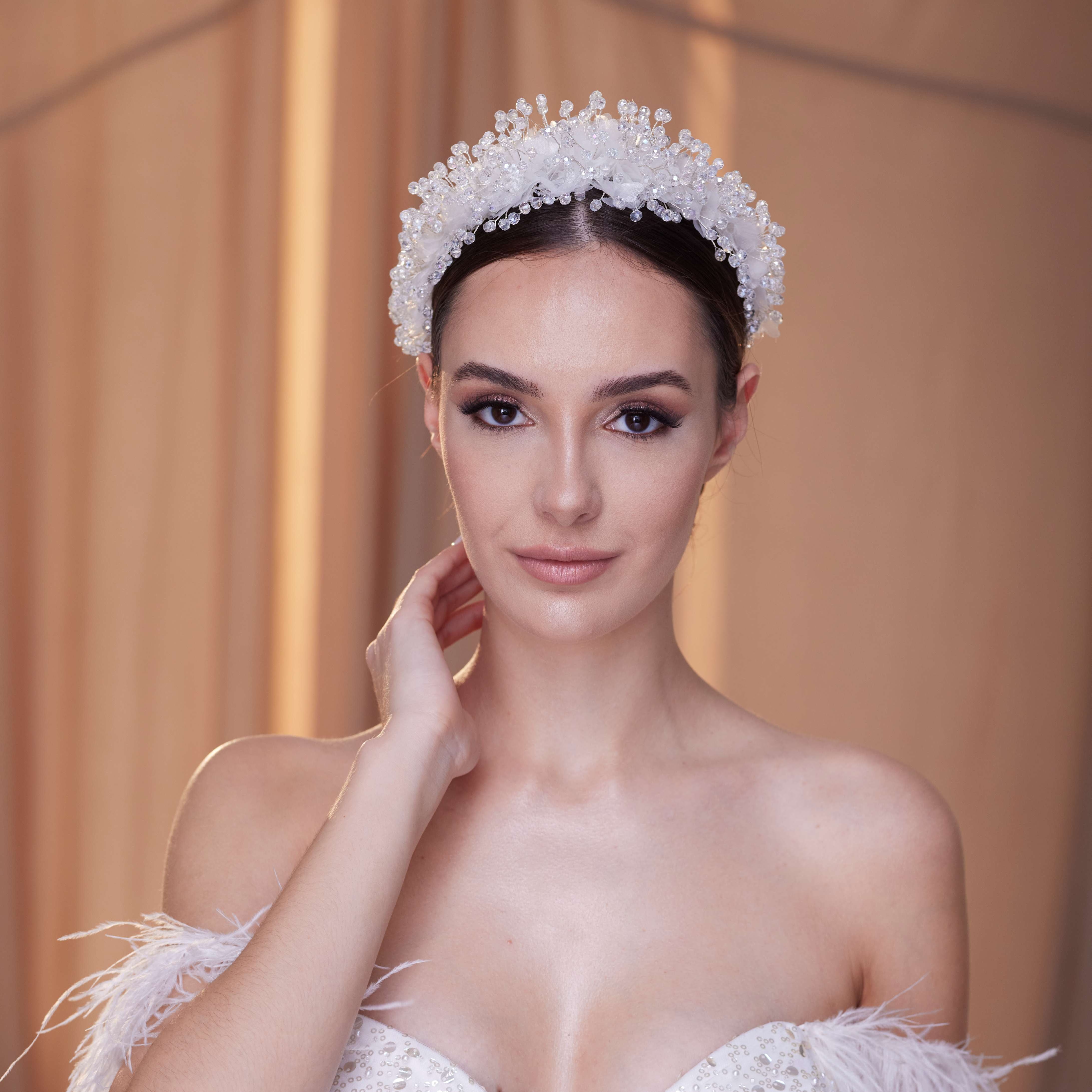 Tulle and Crystal Bridal Hair Band