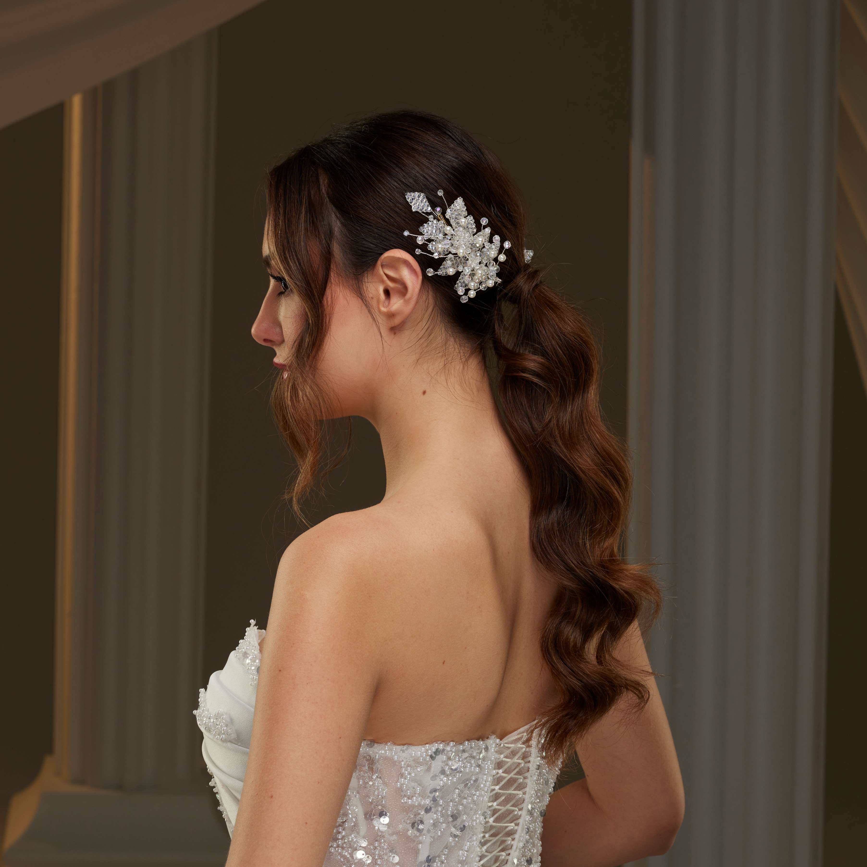 Elegant Two-Piece Wedding Hairvine