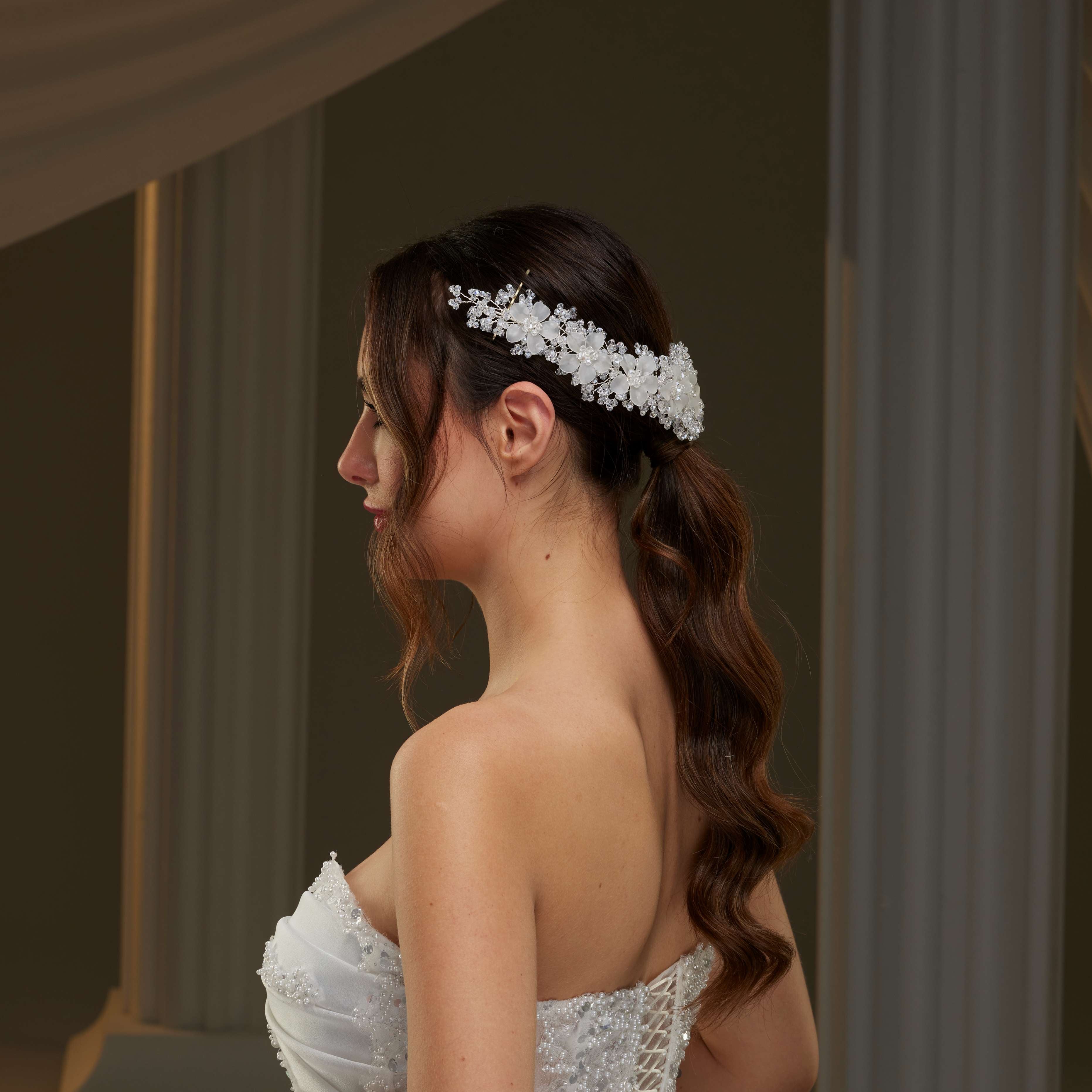 Crystal Beaded Bridal Hair Vine