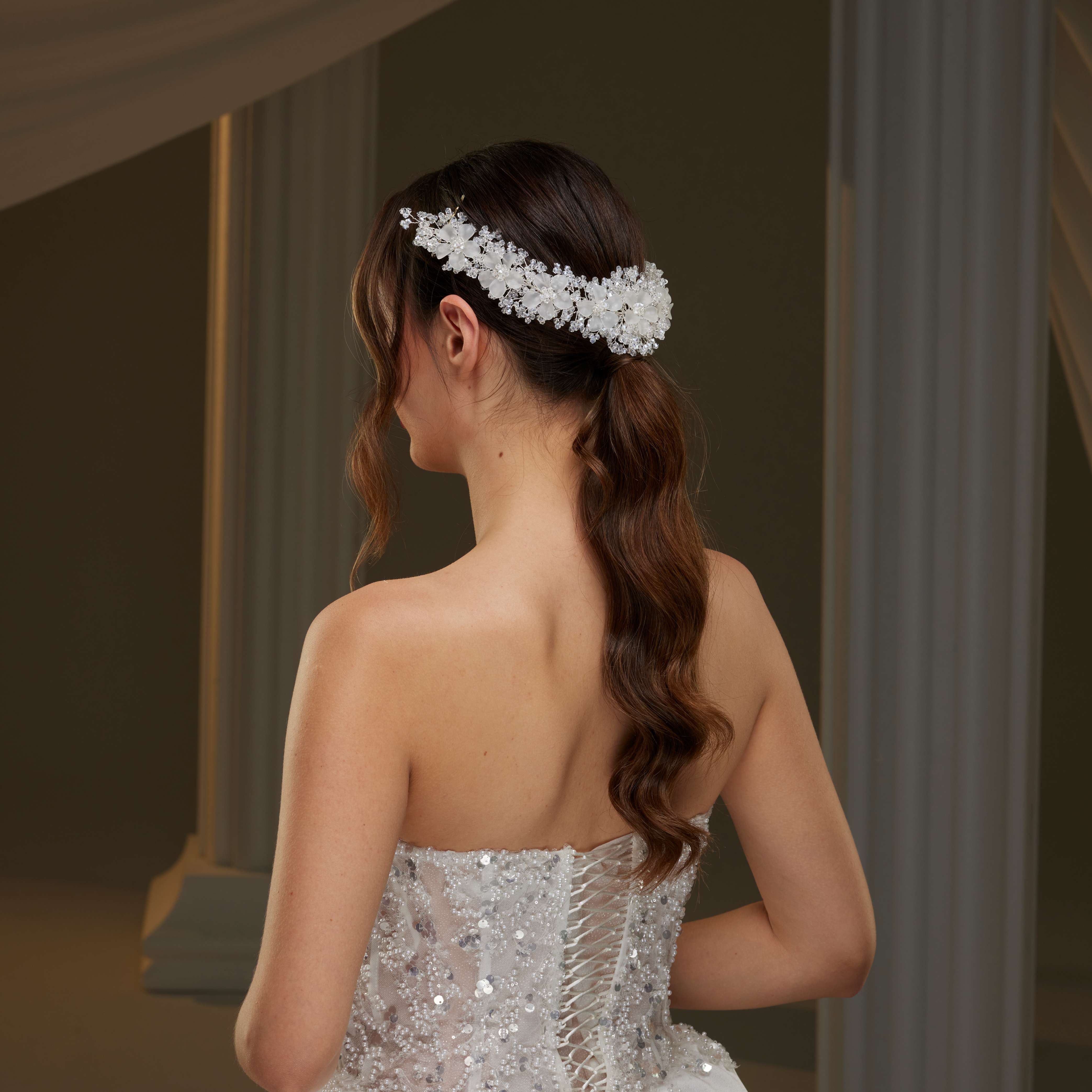 Crystal Beaded Bridal Hair Vine