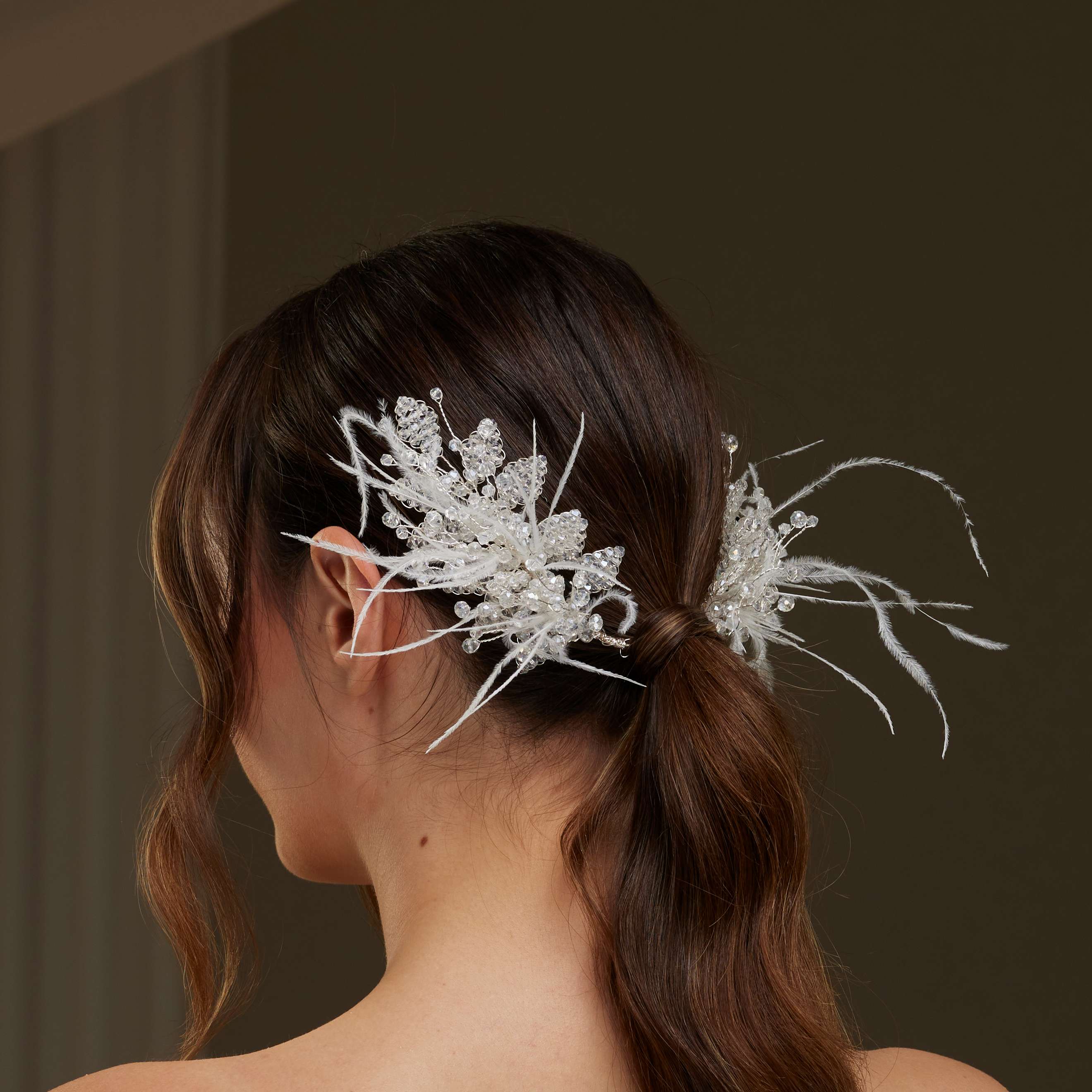 Feathered Two-Piece Hair Vine