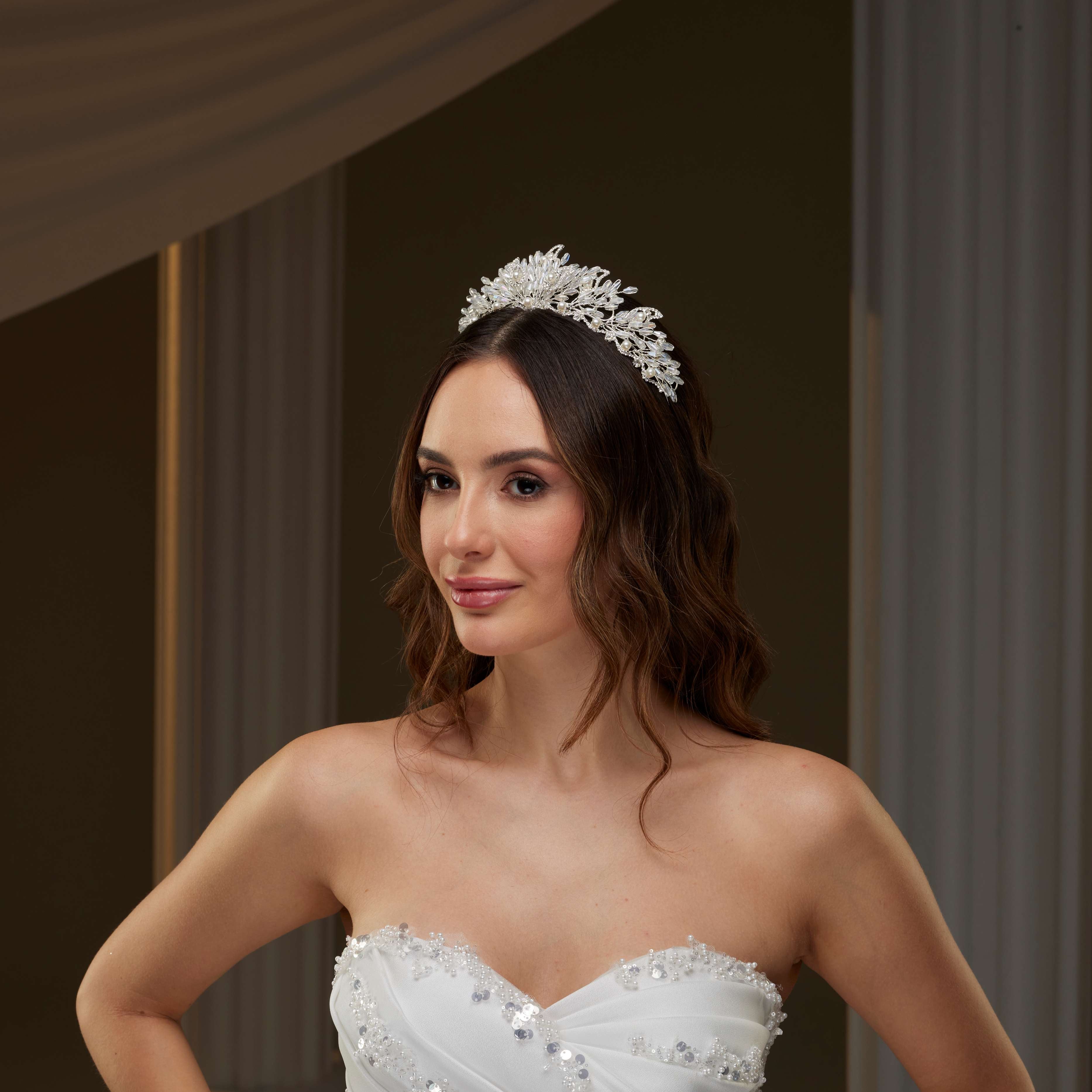 Pearl & Crystal Bridal Tiara