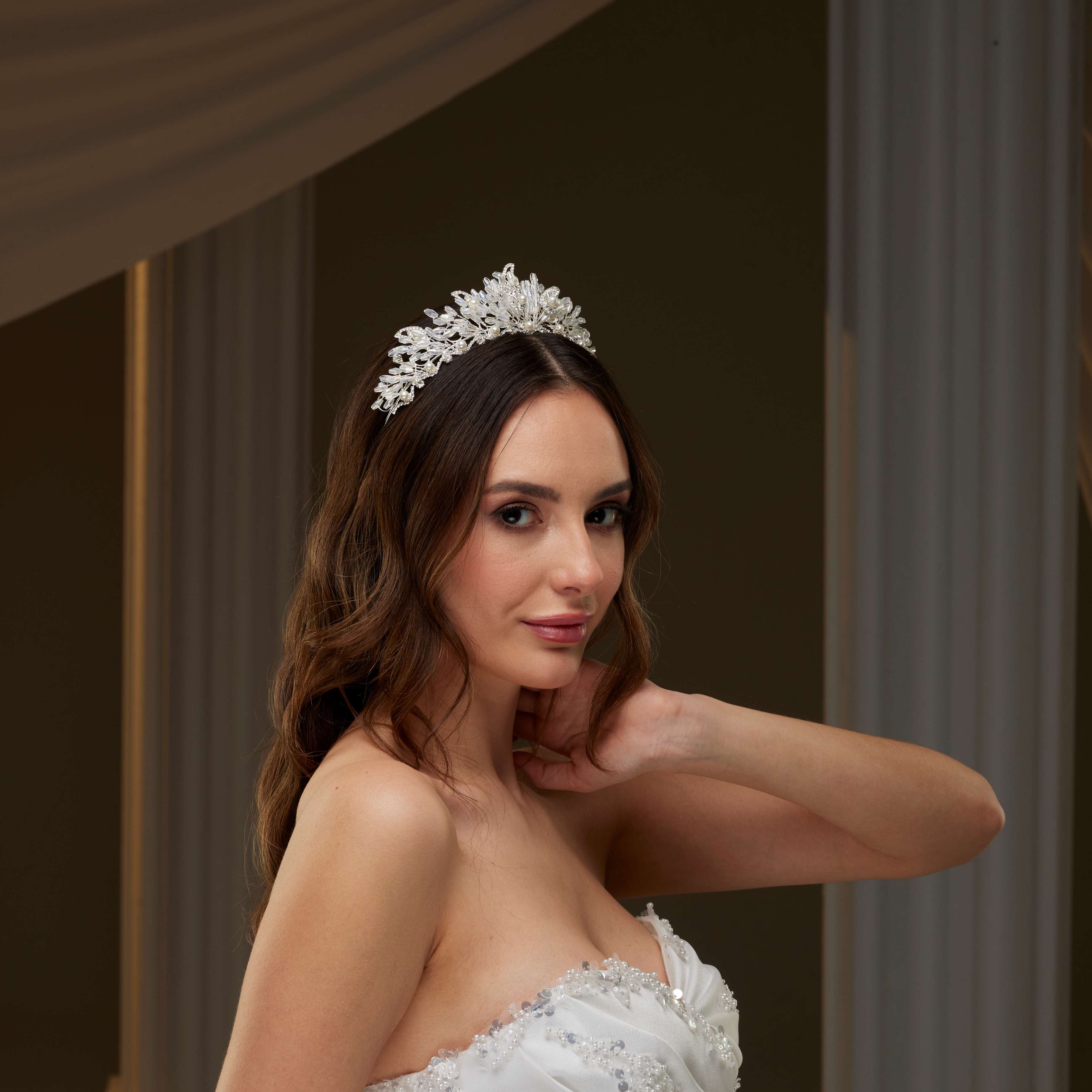 Pearl & Crystal Bridal Tiara