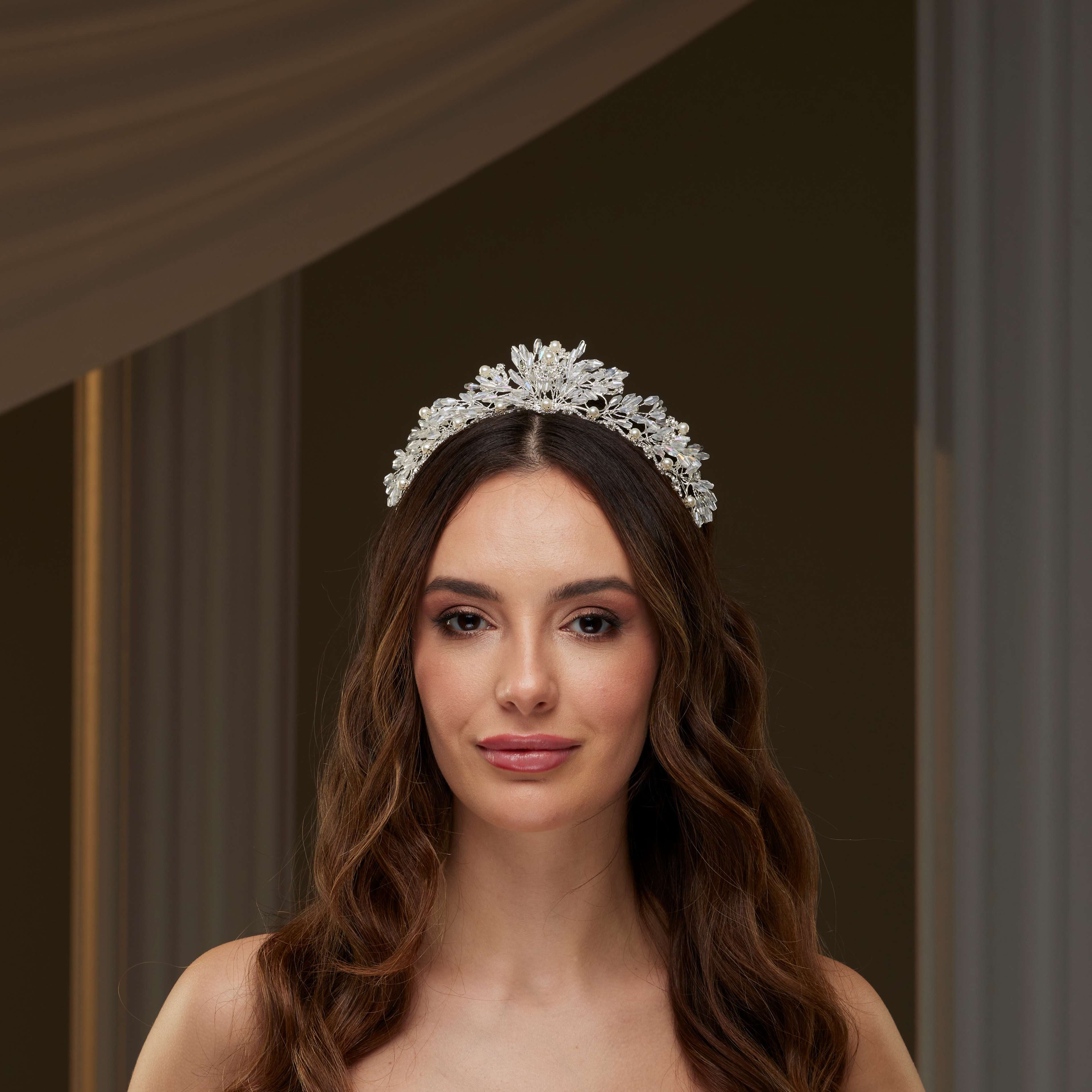 Crystal & Pearl Wedding Tiara