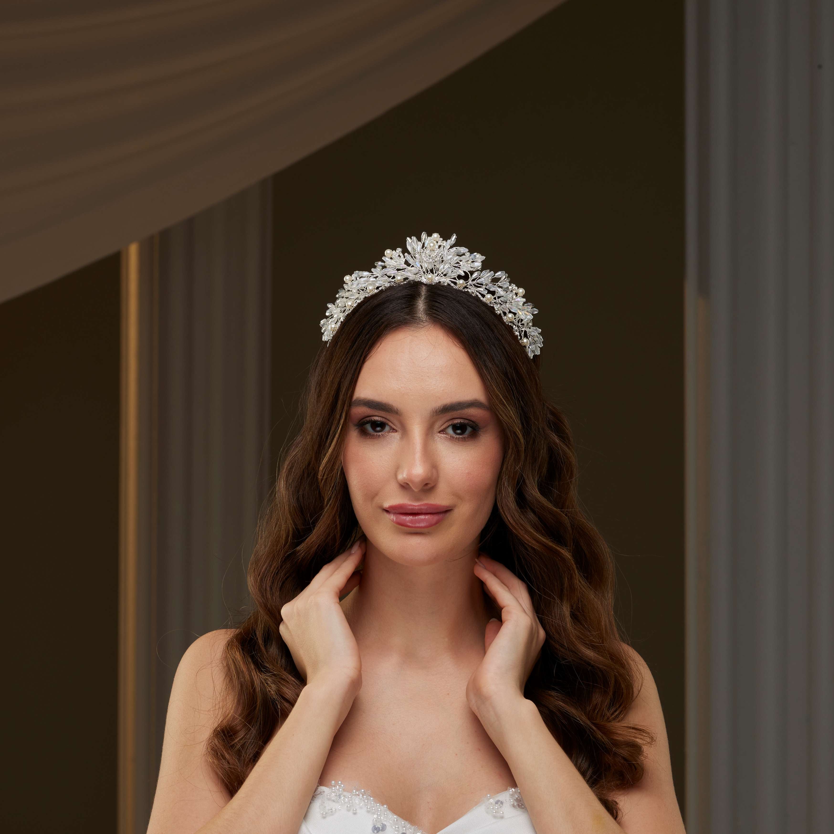 Crystal & Pearl Wedding Tiara