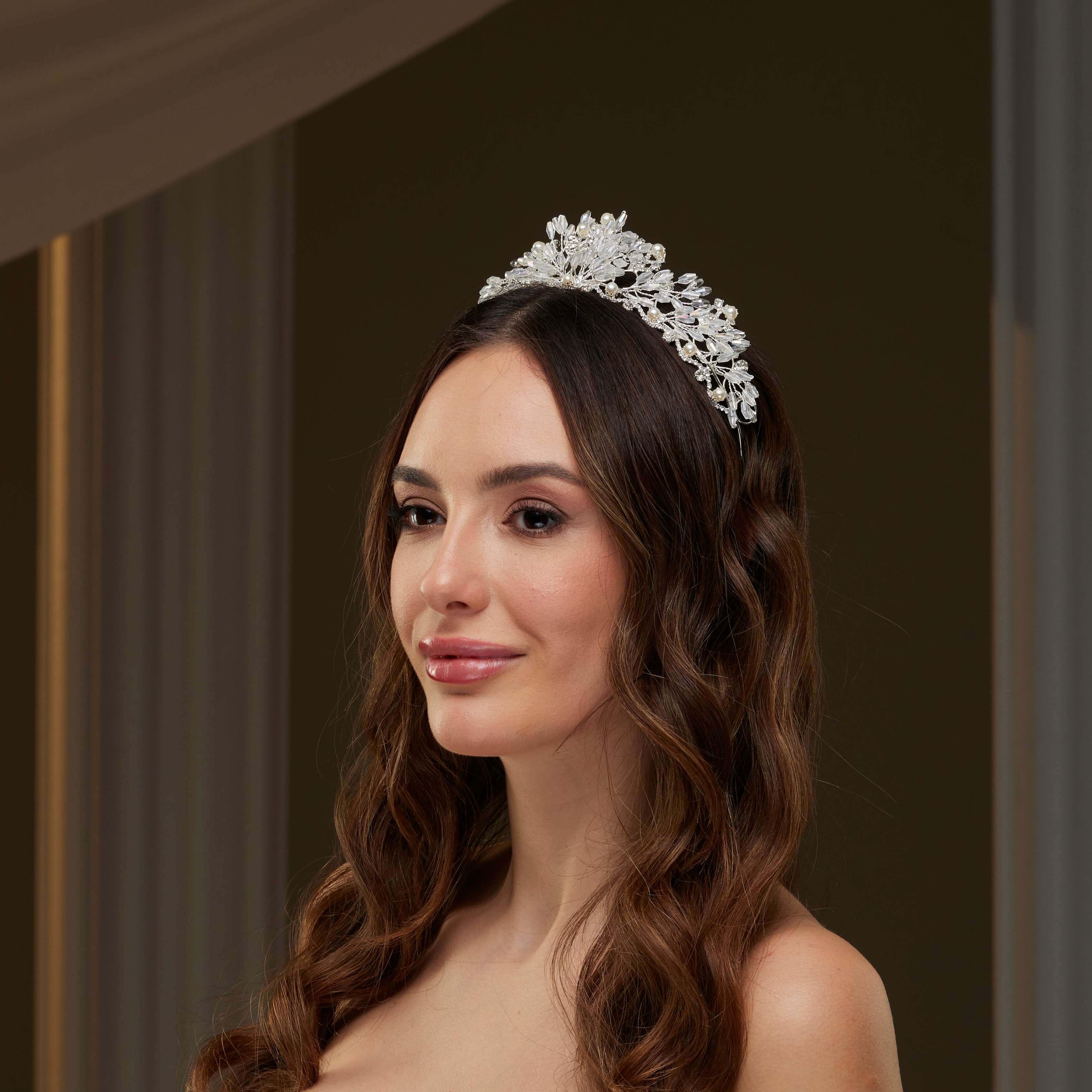 Crystal & Pearl Wedding Tiara