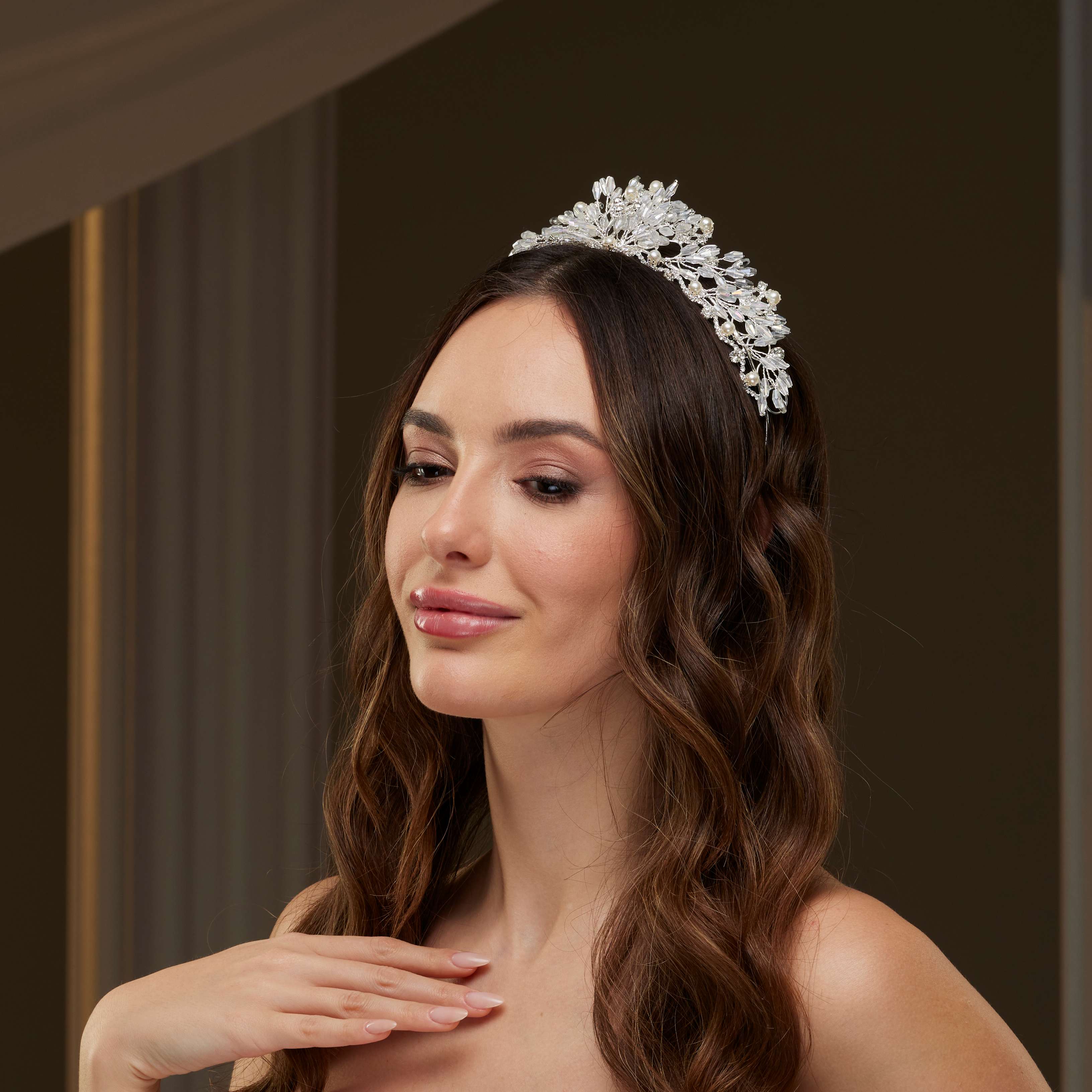 Crystal & Pearl Wedding Tiara