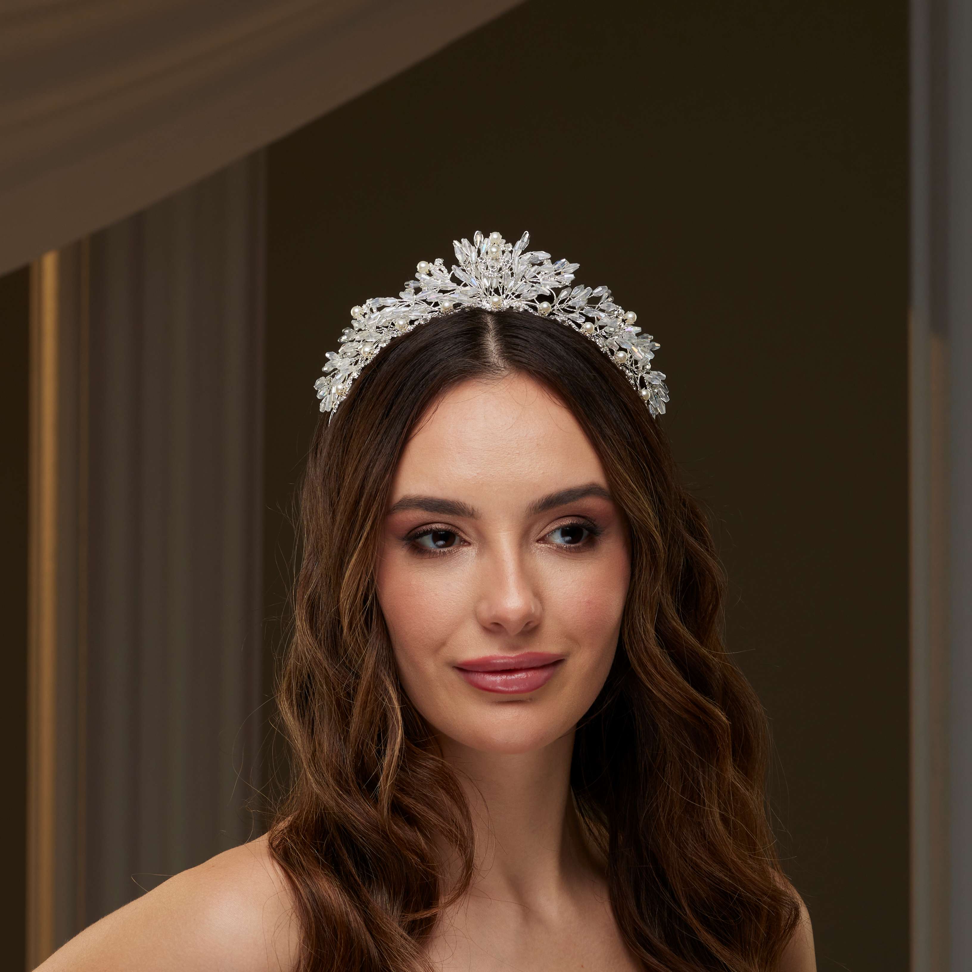 Crystal & Pearl Wedding Tiara