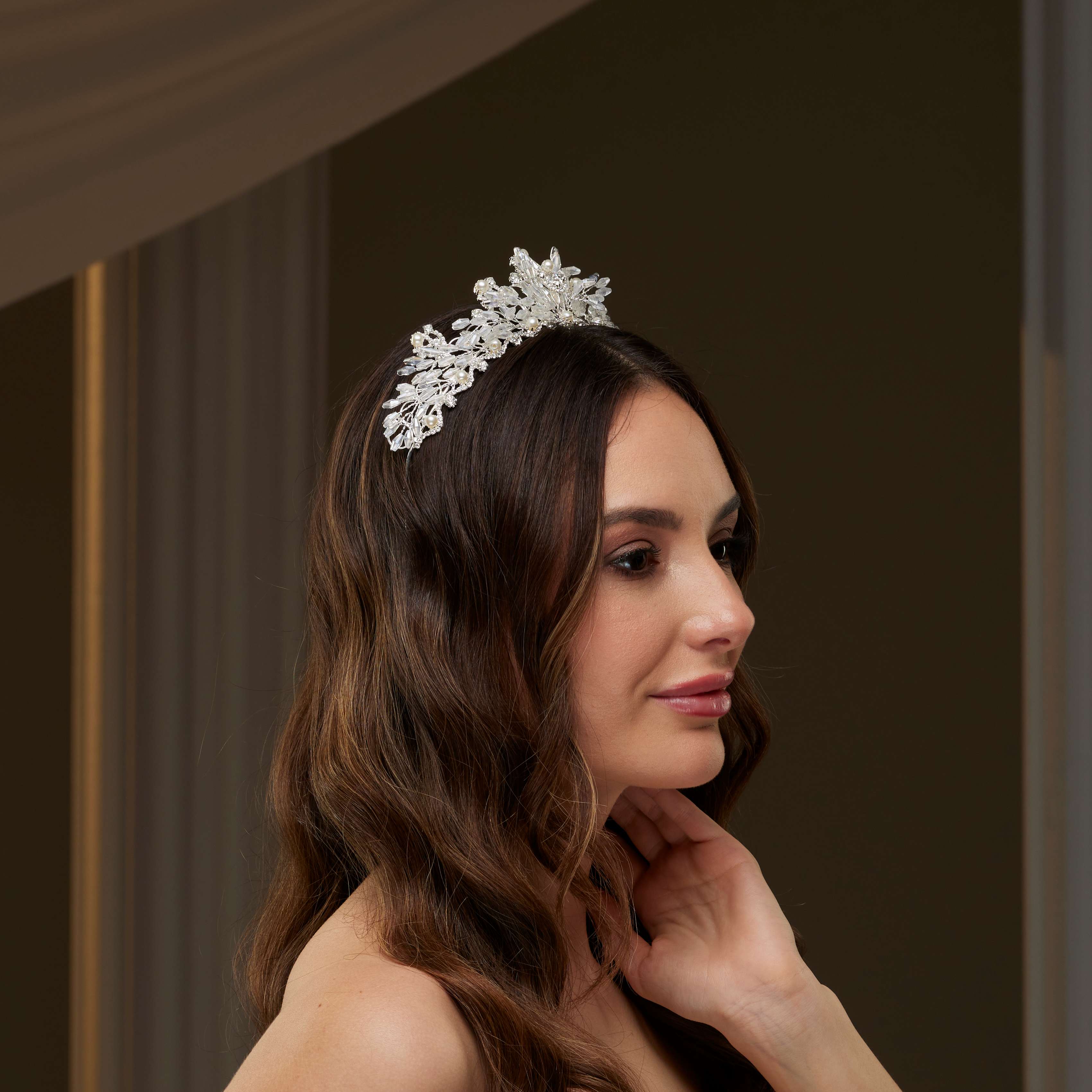 Crystal & Pearl Wedding Tiara