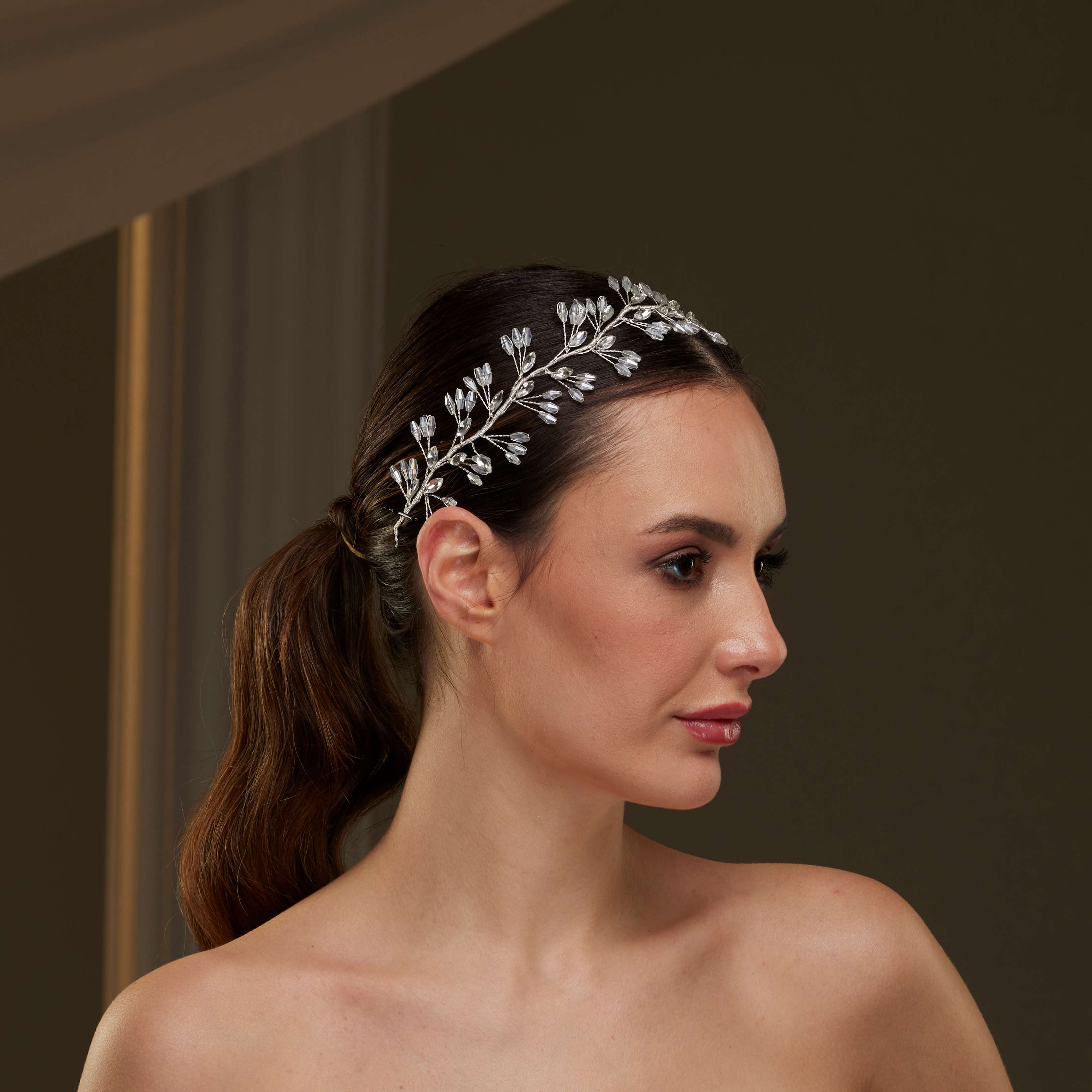 Elegant Crystal Beaded Hair Vine