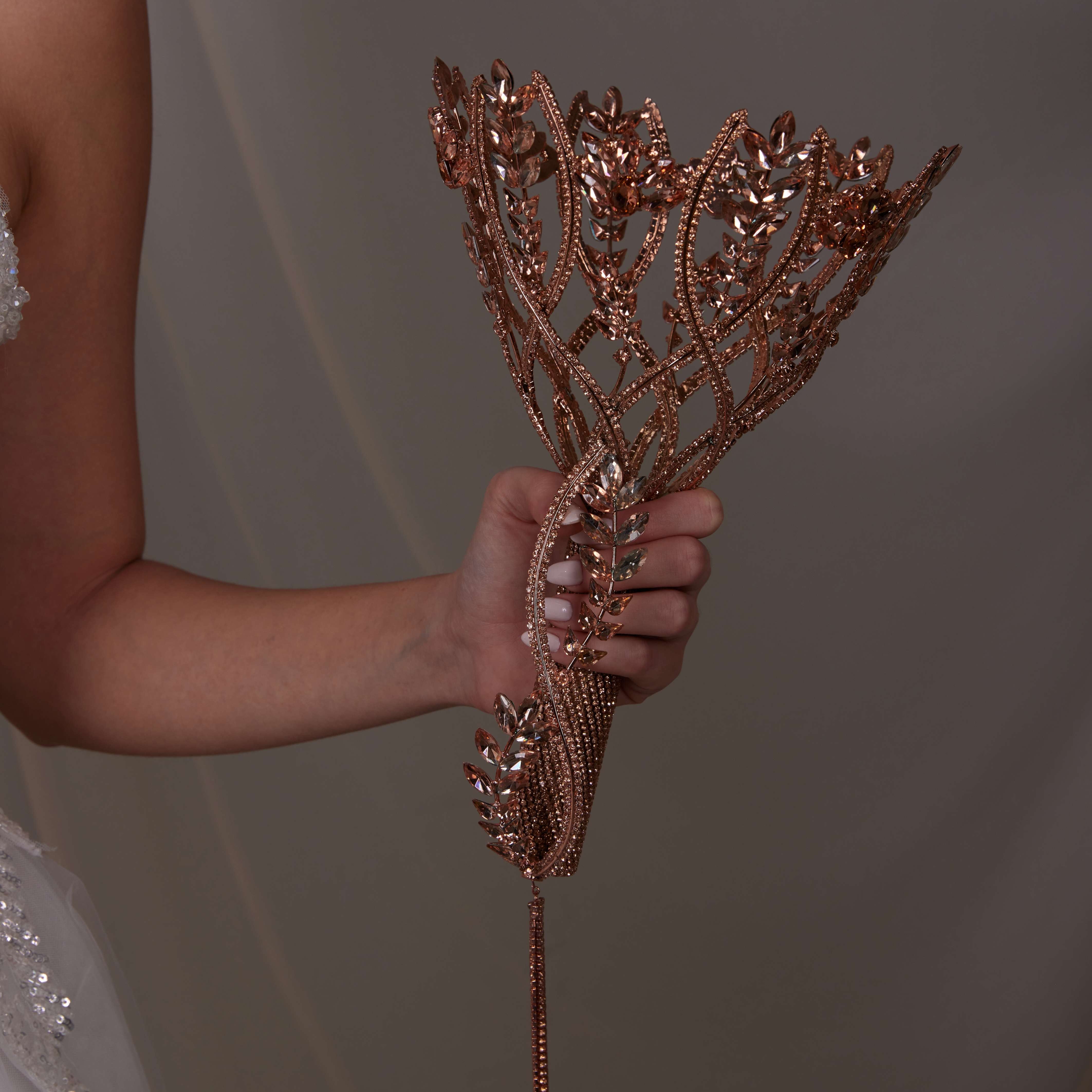 Bride Bouquet Holder,  Wedding Accessories Rose Gold