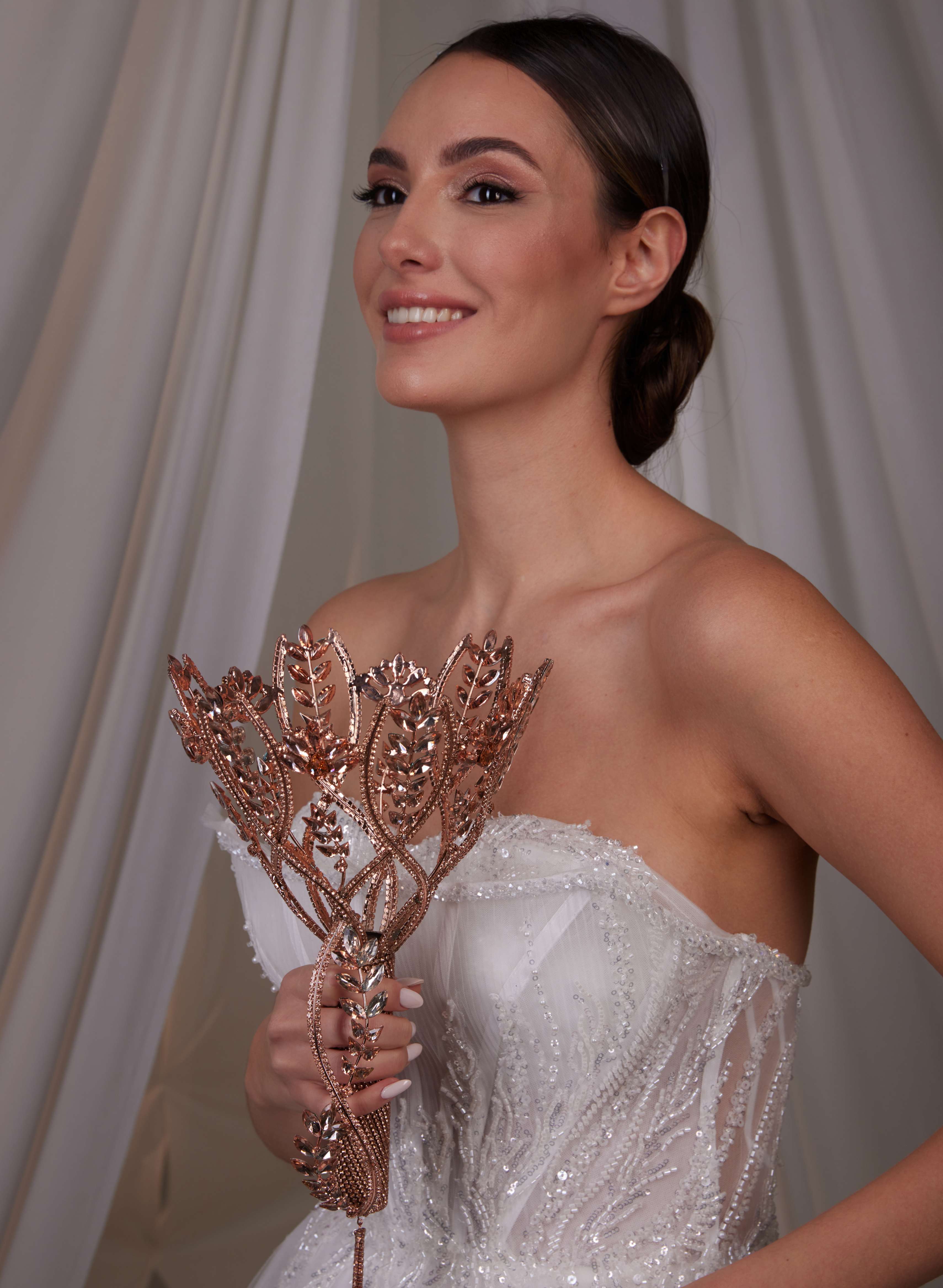 Bride Bouquet Holder,  Wedding Accessories Rose Gold