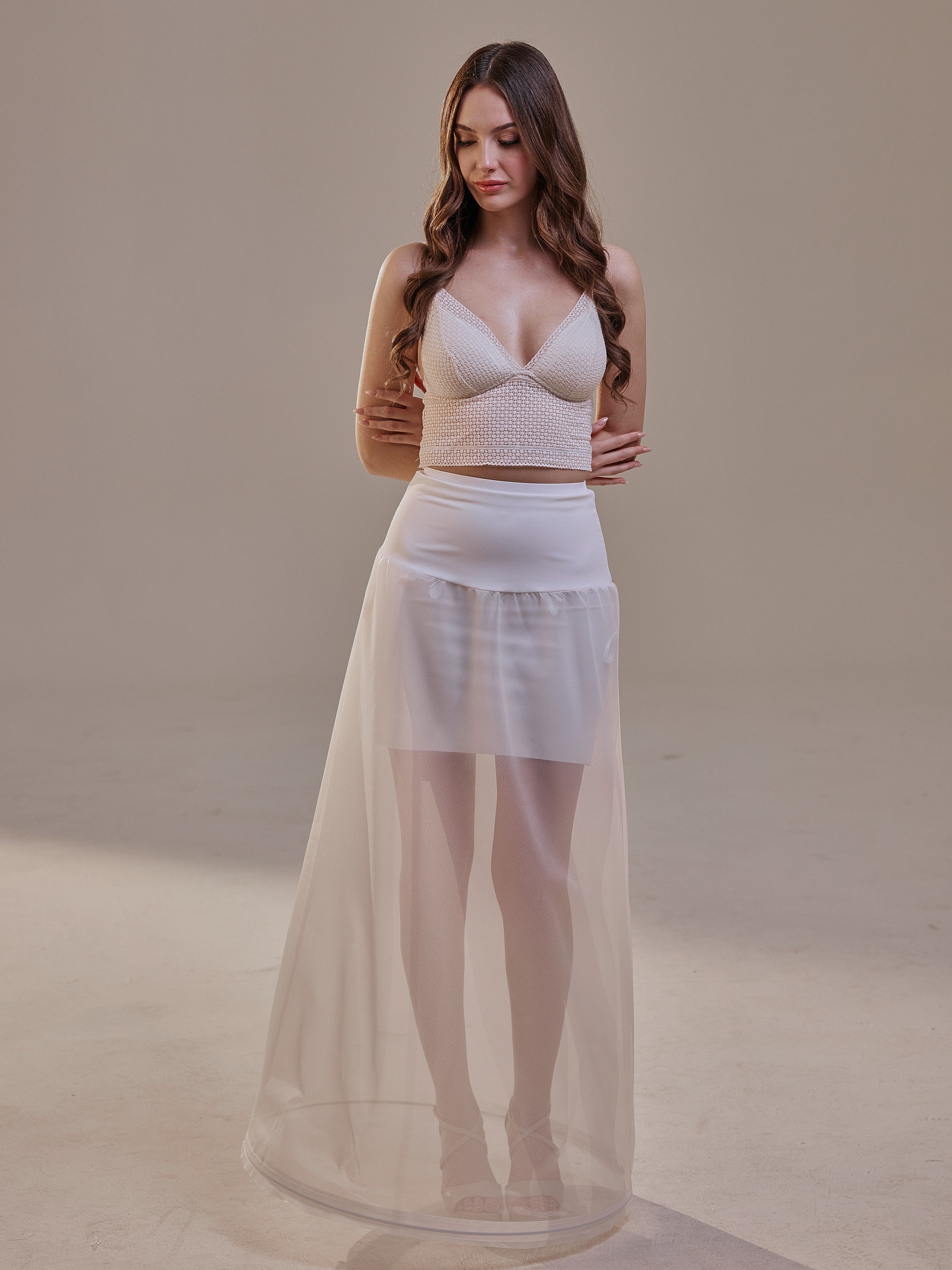 Hoop Skirt, Wedding Dress Underskirt, White Petticoat Skirt Bridal Port Hoop Skirt, Wedding Dress Underskirt, White Petticoat Skirt Bridal Port