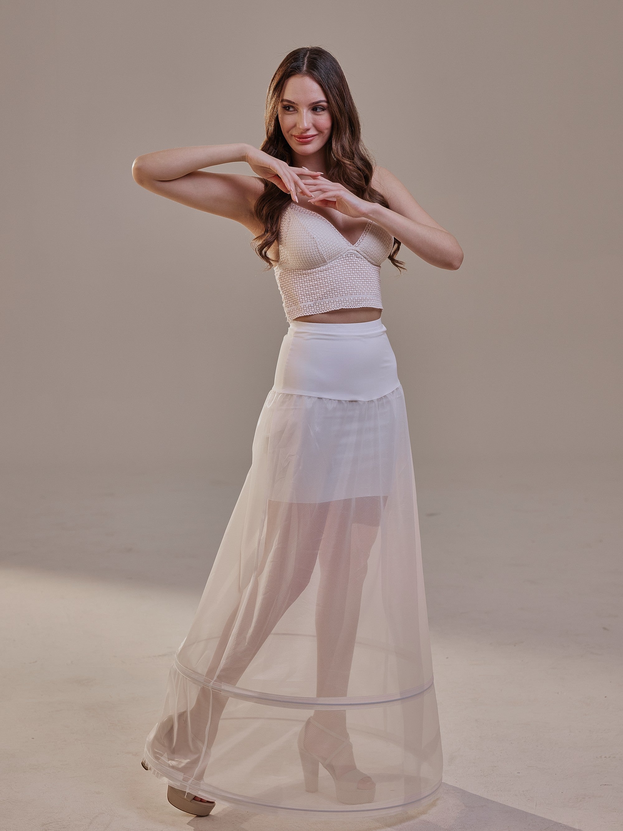 Hoop Skirt, Wedding Dress Underskirt, White Petticoat Skirt Hoop Skirt, Wedding Dress Underskirt, White Petticoat Skirt