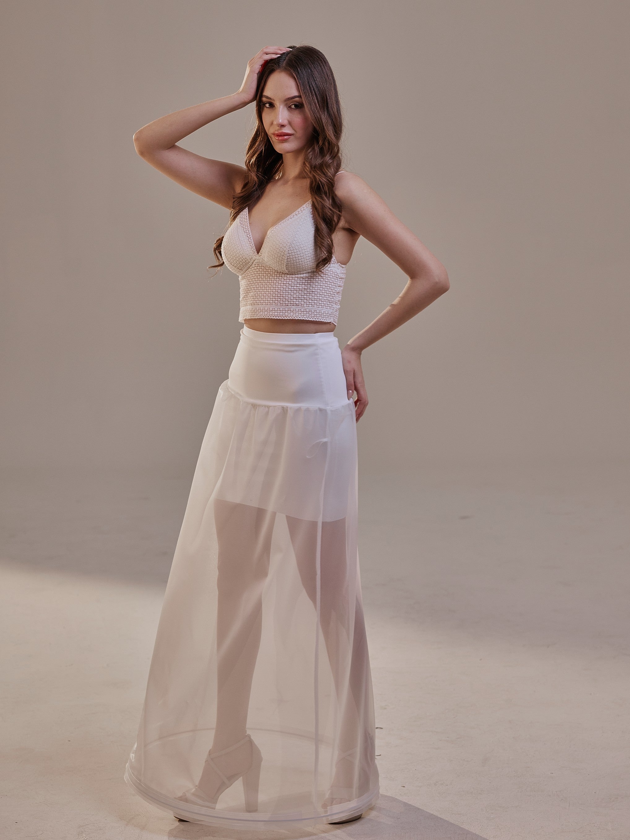 a line dress with petticoat Hoop Skirt, Wedding Dress Underskirt, White Petticoat Skirt – Bridal Port