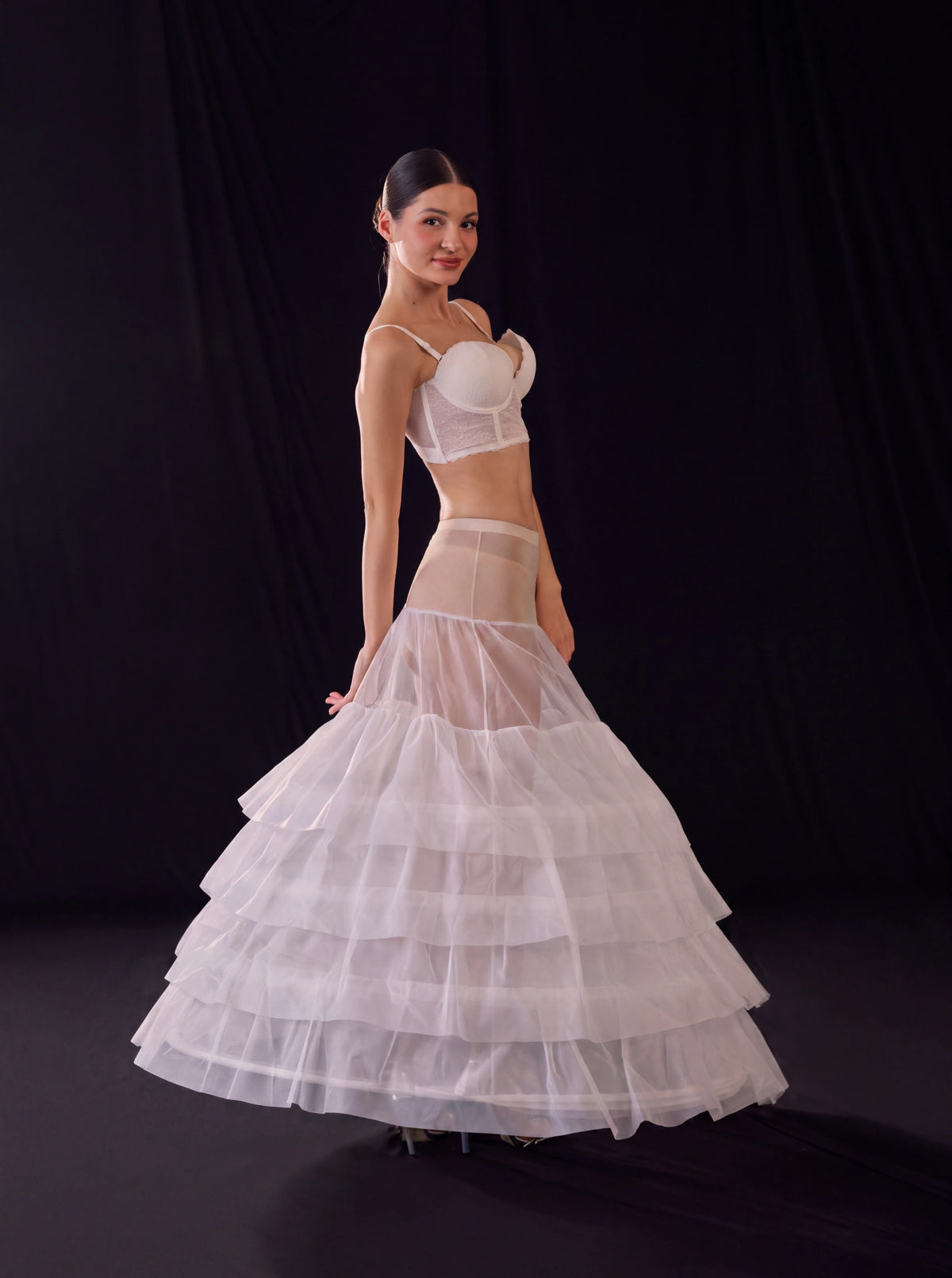 Mermaid Bridal Petticoat,Wedding Dress Underskirt,  Trumpet Crinoline, Ruffle Skirt Support