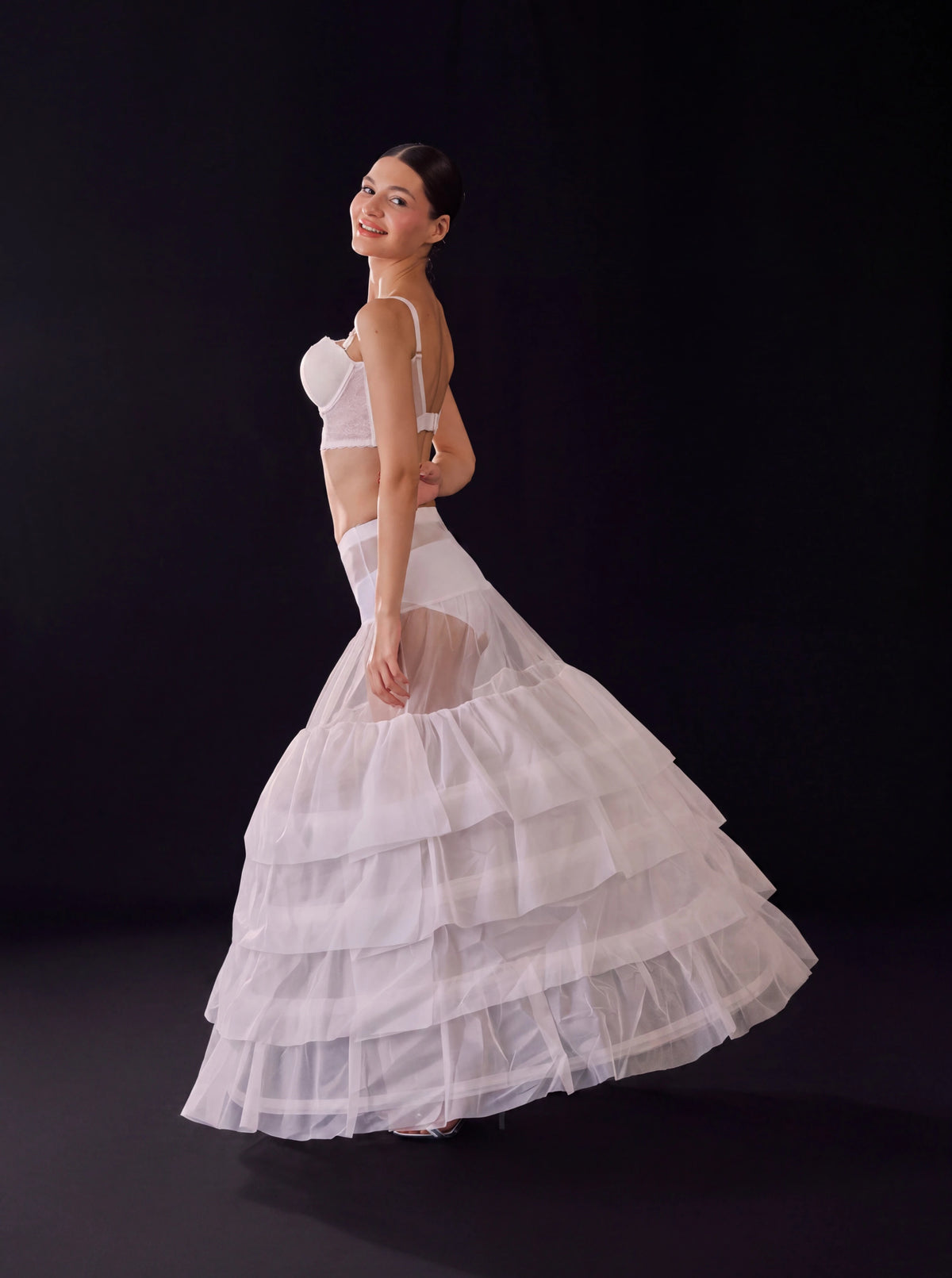 Mermaid Bridal Petticoat,Wedding Dress Underskirt,  Trumpet Crinoline, Ruffle Skirt Support