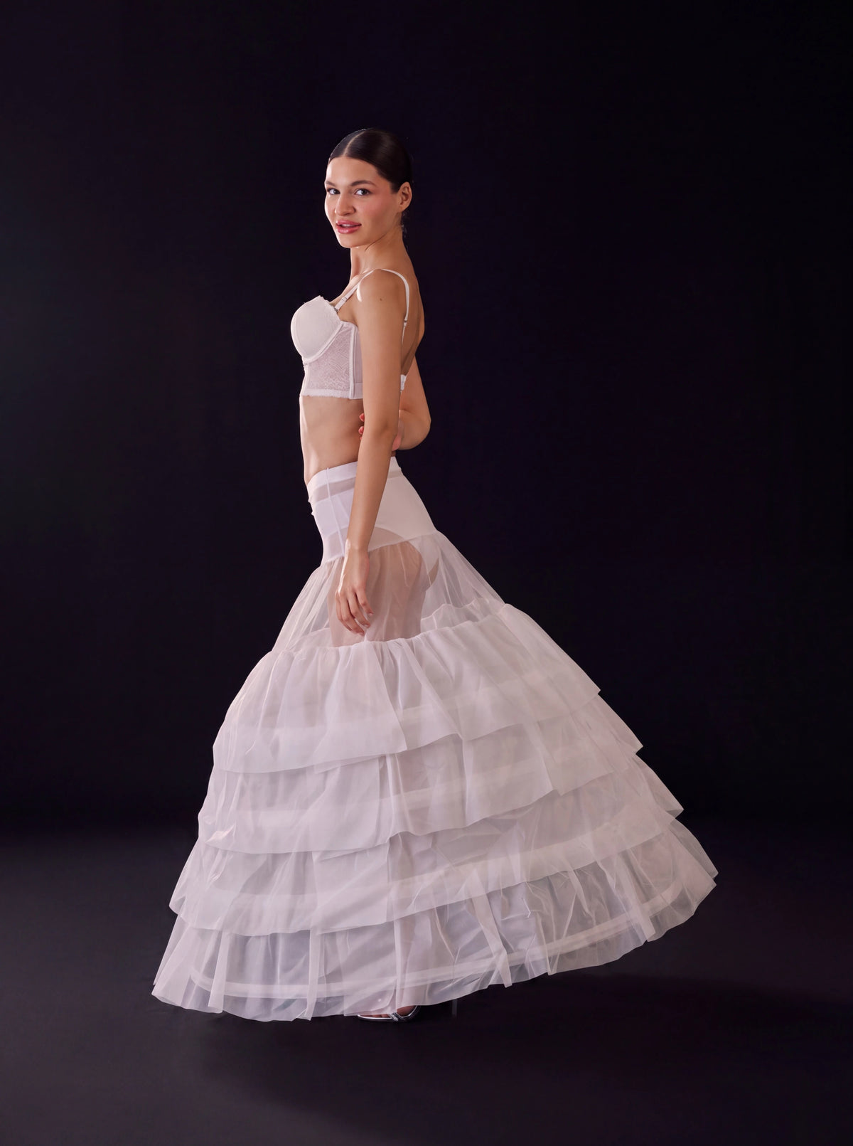 Mermaid Bridal Petticoat,Wedding Dress Underskirt,  Trumpet Crinoline, Ruffle Skirt Support