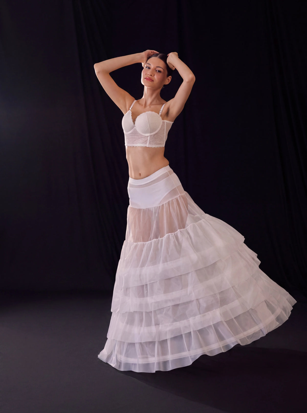 Mermaid Bridal Petticoat,Wedding Dress Underskirt,  Trumpet Crinoline, Ruffle Skirt Support