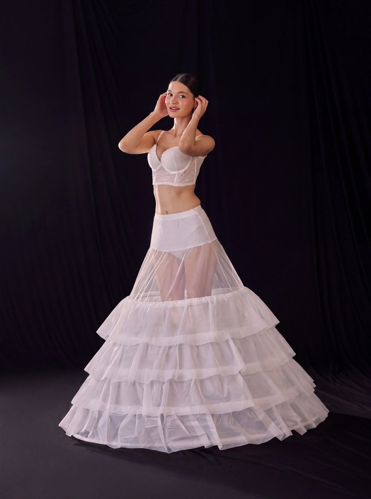 Mermaid Bridal Petticoat,Wedding Dress Underskirt,  Trumpet Crinoline, Ruffle Skirt Support