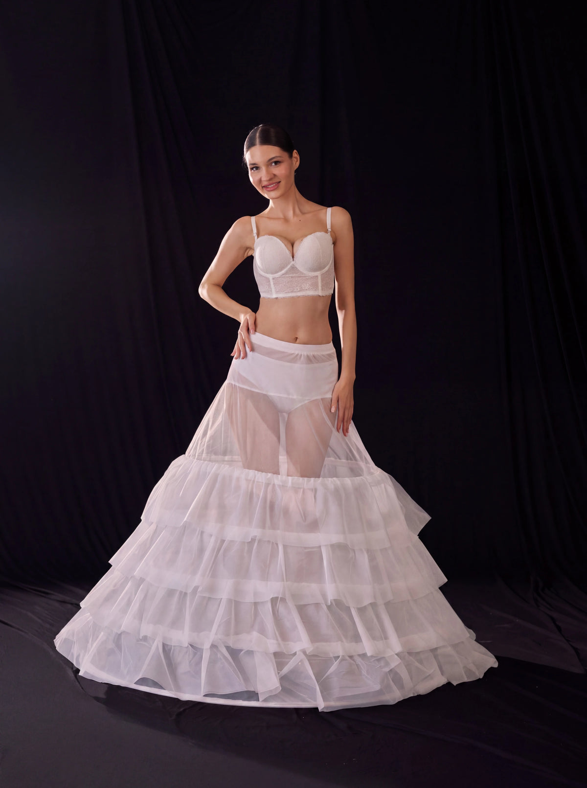 Mermaid Bridal Petticoat,Wedding Dress Underskirt,  Trumpet Crinoline, Ruffle Skirt Support