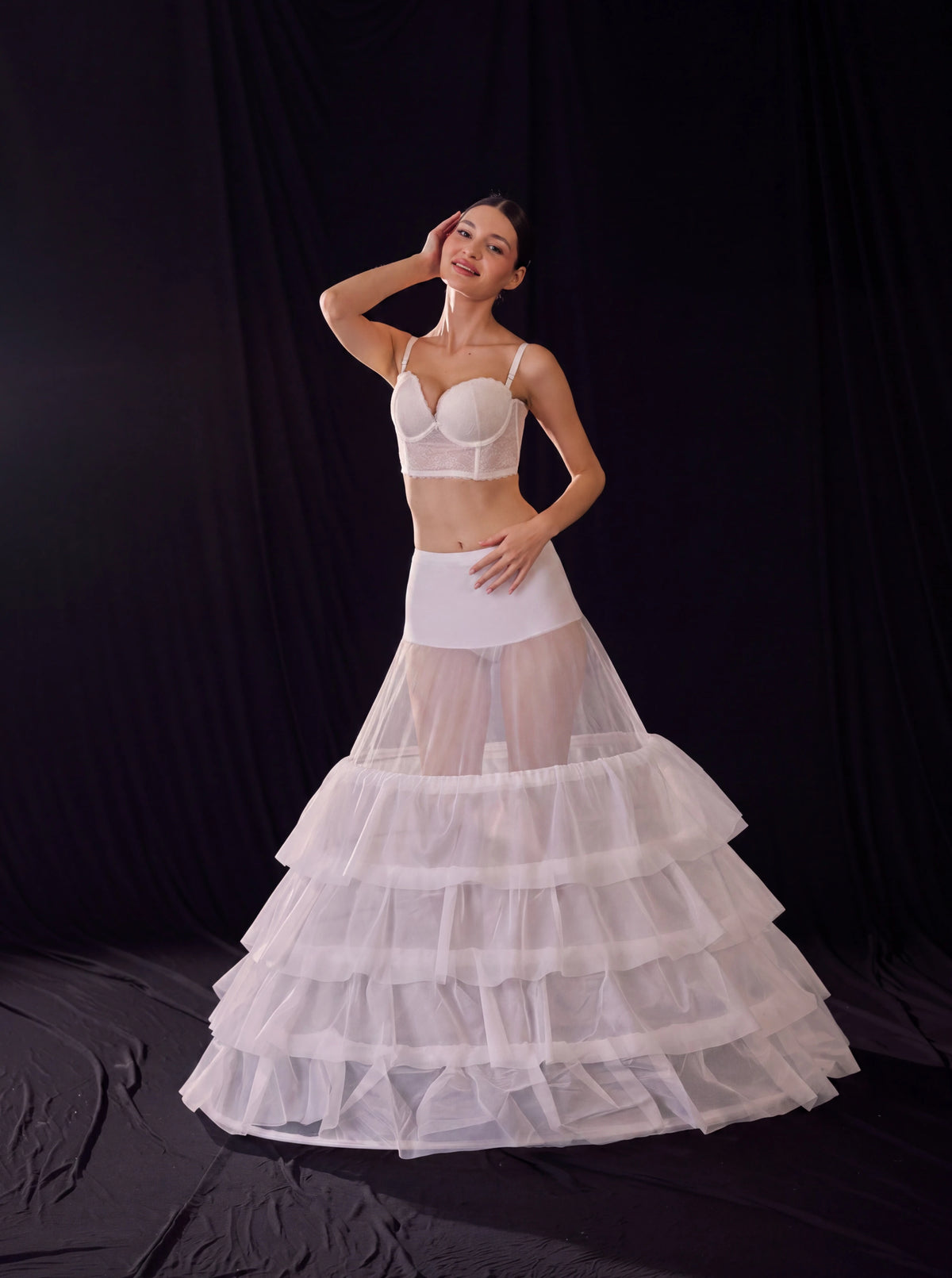 Mermaid Bridal Petticoat,Wedding Dress Underskirt,  Trumpet Crinoline, Ruffle Skirt Support