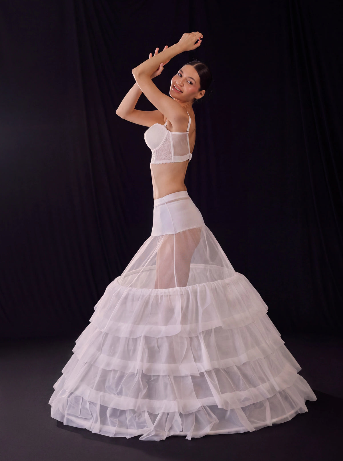 Mermaid Bridal Petticoat,Wedding Dress Underskirt,  Trumpet Crinoline, Ruffle Skirt Support