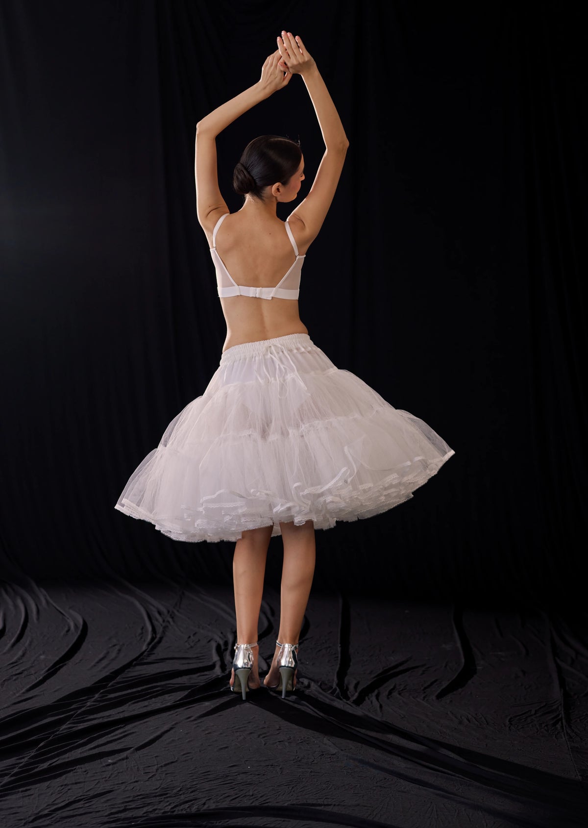 White Short Bridal Petticoat, Tulle Crinoline,  Mini Wedding Dress Underskirt, Tutu Skirt