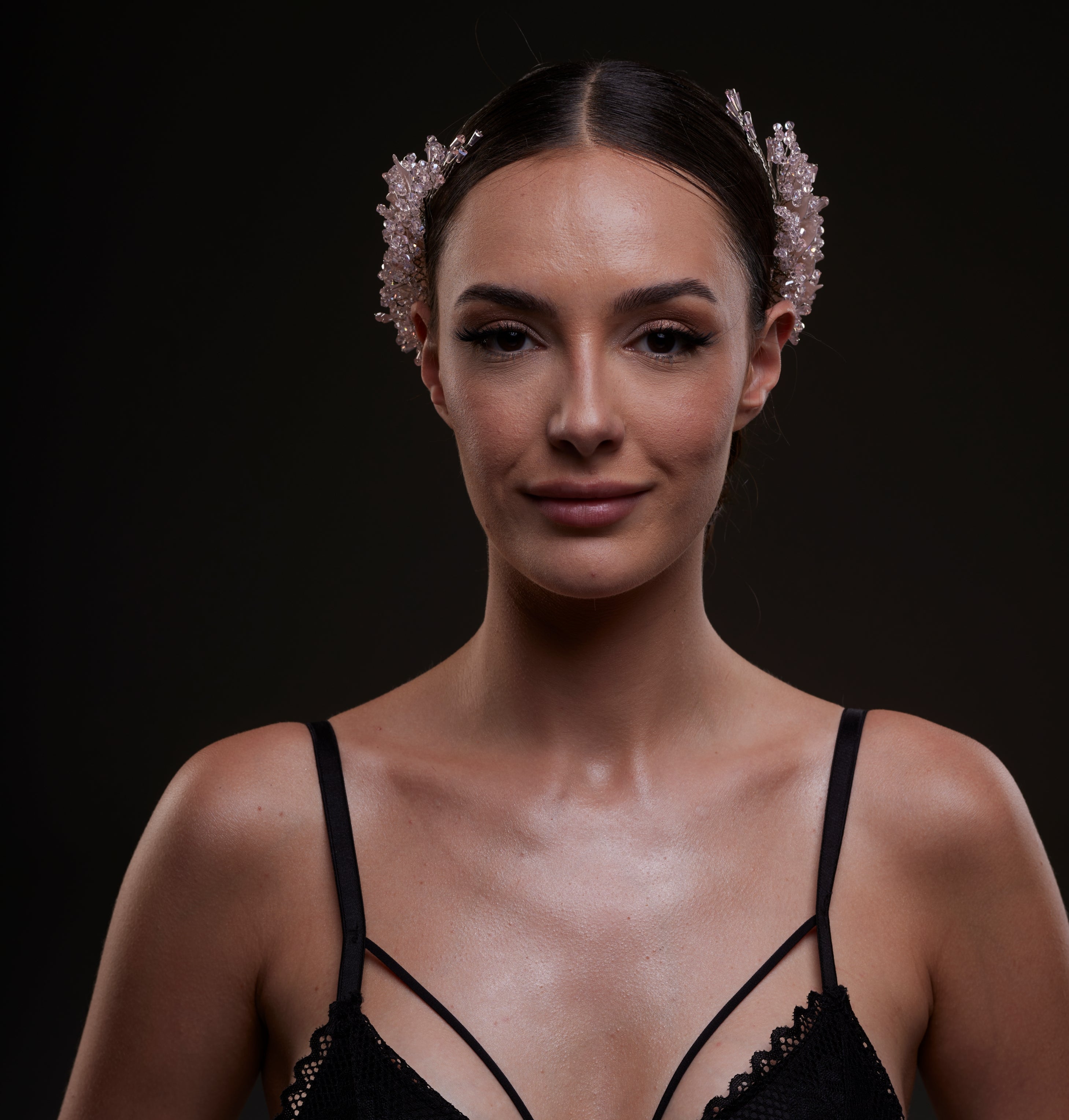 Blush Pink Crystal Bridal Hairpiece