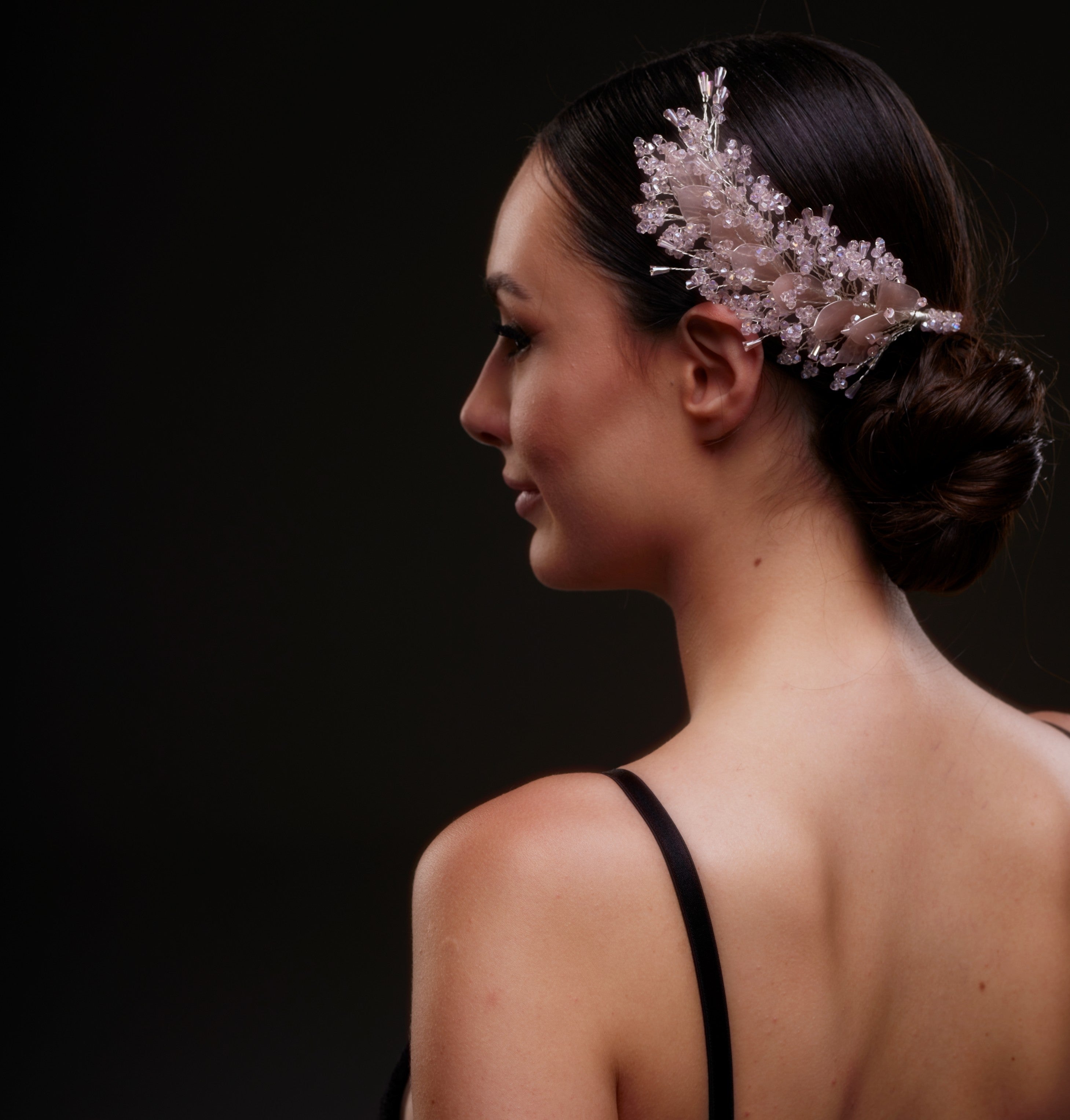 Blush Pink Crystal Bridal Hairpiece