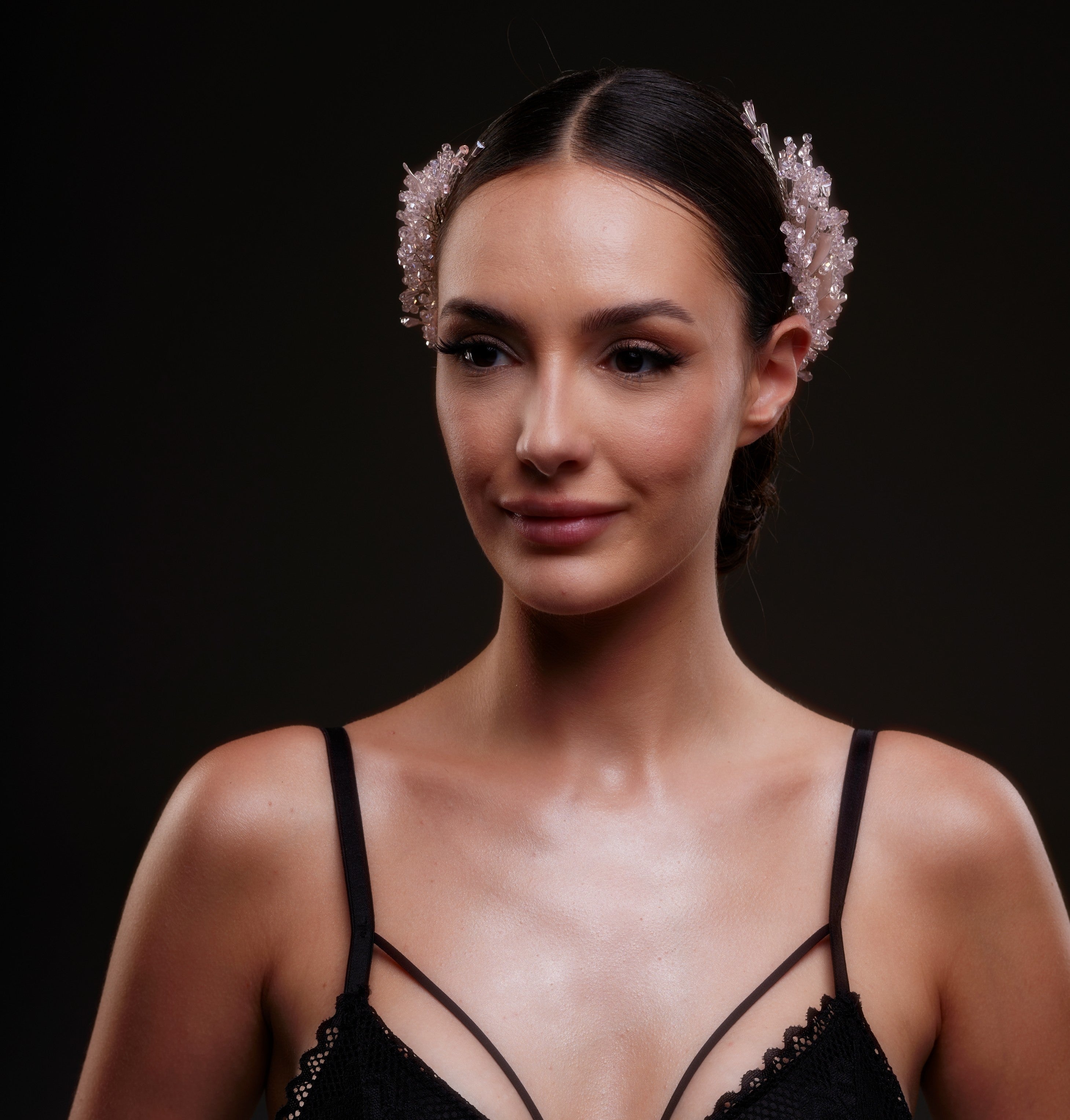 Blush Pink Crystal Bridal Hairpiece
