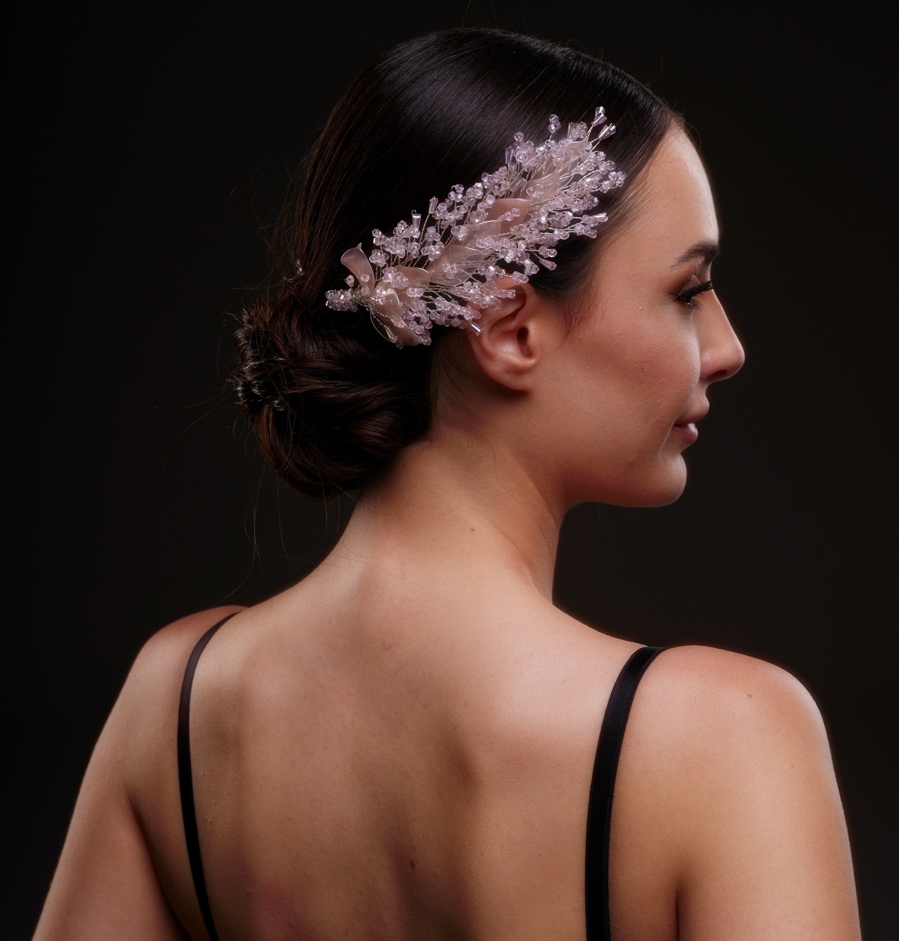 Blush Pink Crystal Bridal Hairpiece