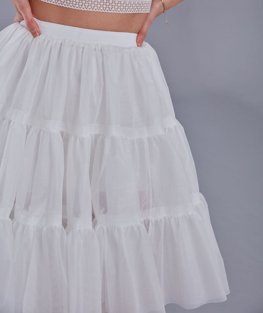 Elegant Voile Petticoat with Elastic Band - Perfect for Weddings, Parties, and Everyday Wear