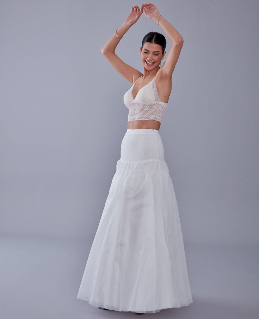 wedding dress petticoat a line White Wedding Petticoat Taffeta Full Gown Slip Bridal crinoline