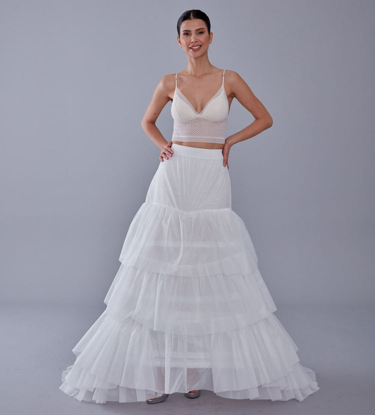 Wedding Dress Underskirt, White Petticoat