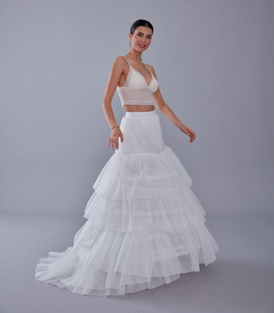 Wedding Dress Underskirt, White Petticoat