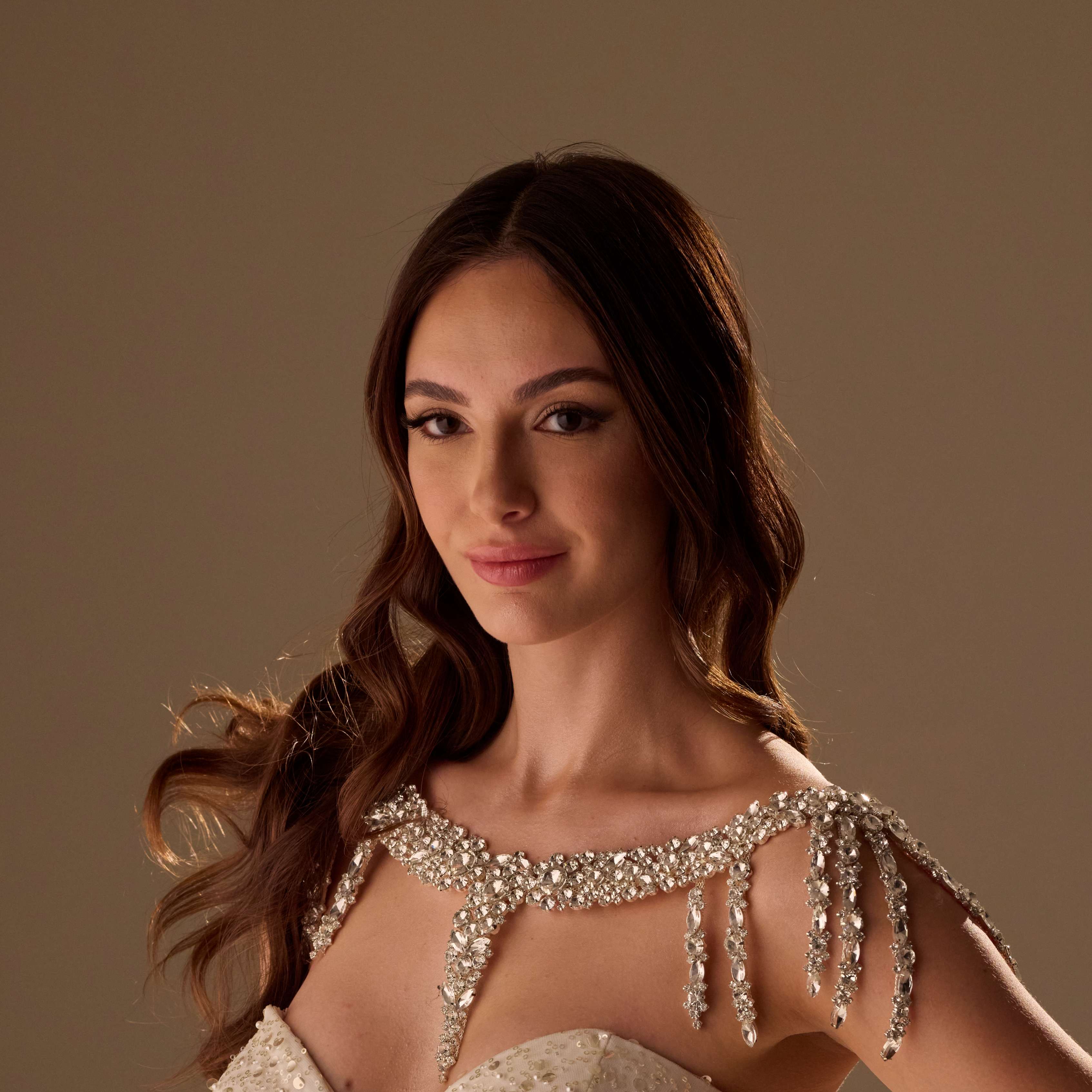 Elegant Crystal Shoulder Necklace - Bridal Shoulder Body Jewelry