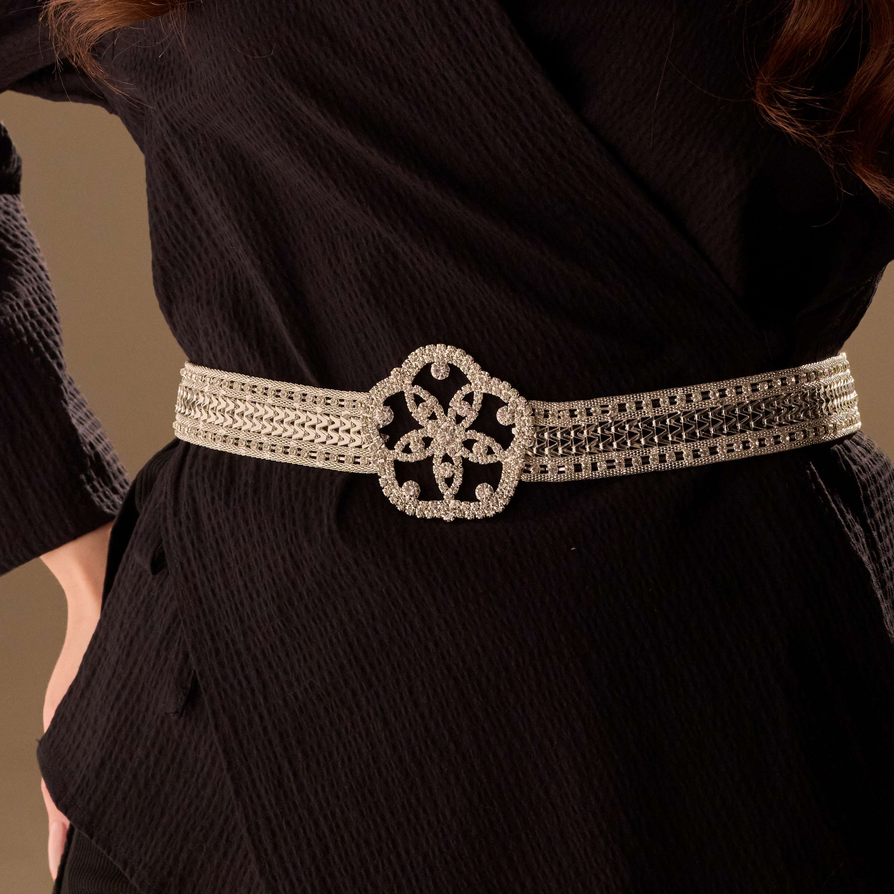Elegant Silver Flower Belt - Bridal Sash Belt, Jeweled Belt Elegant Silver Flower Belt - Bridal Sash Belt, Jeweled Belt