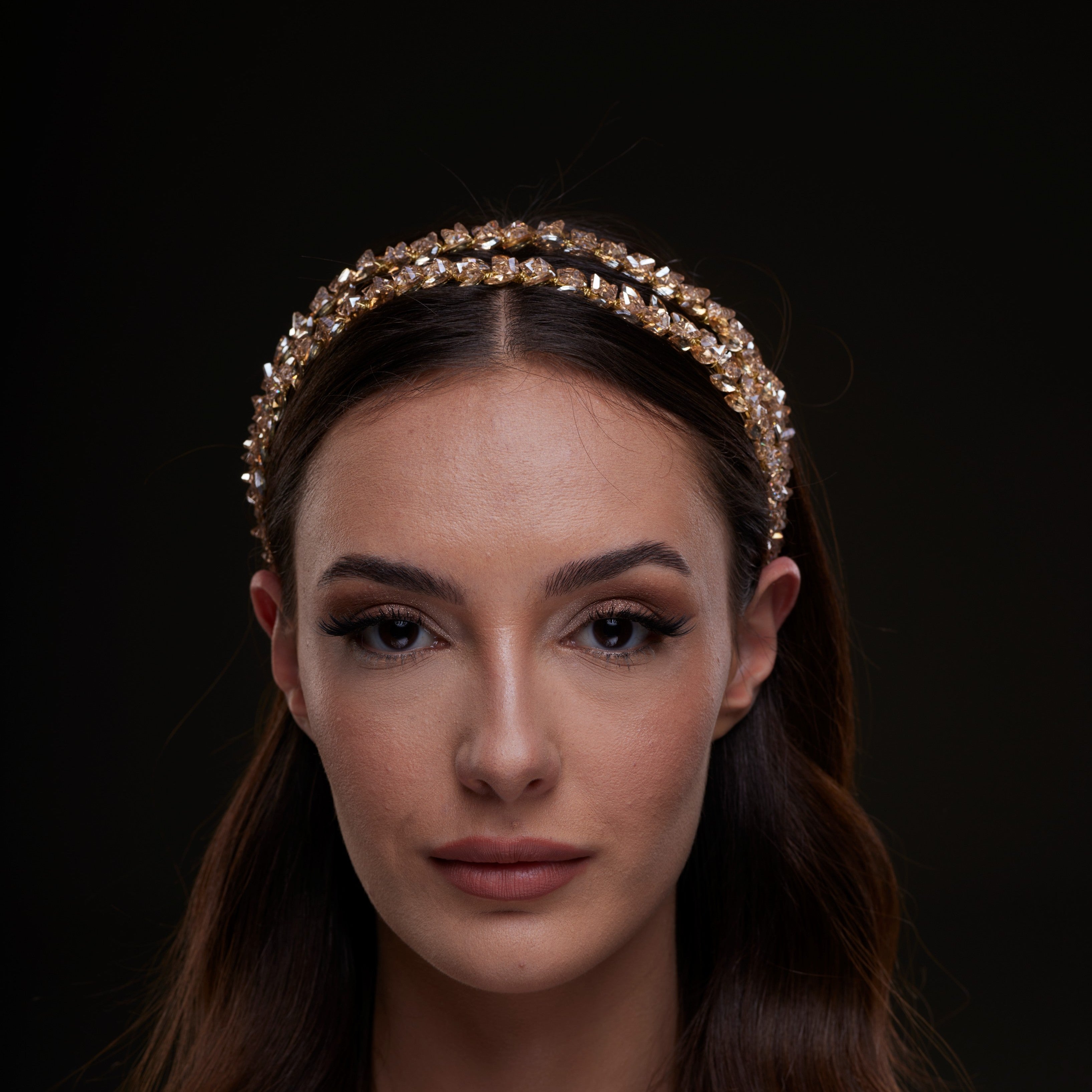 Gold  Crystal Beaded Hairband